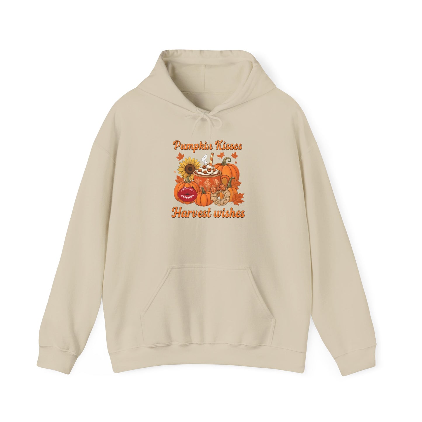 “Pumpkin Kisses & Harvest Wishes” Cozy Fall Hoodie