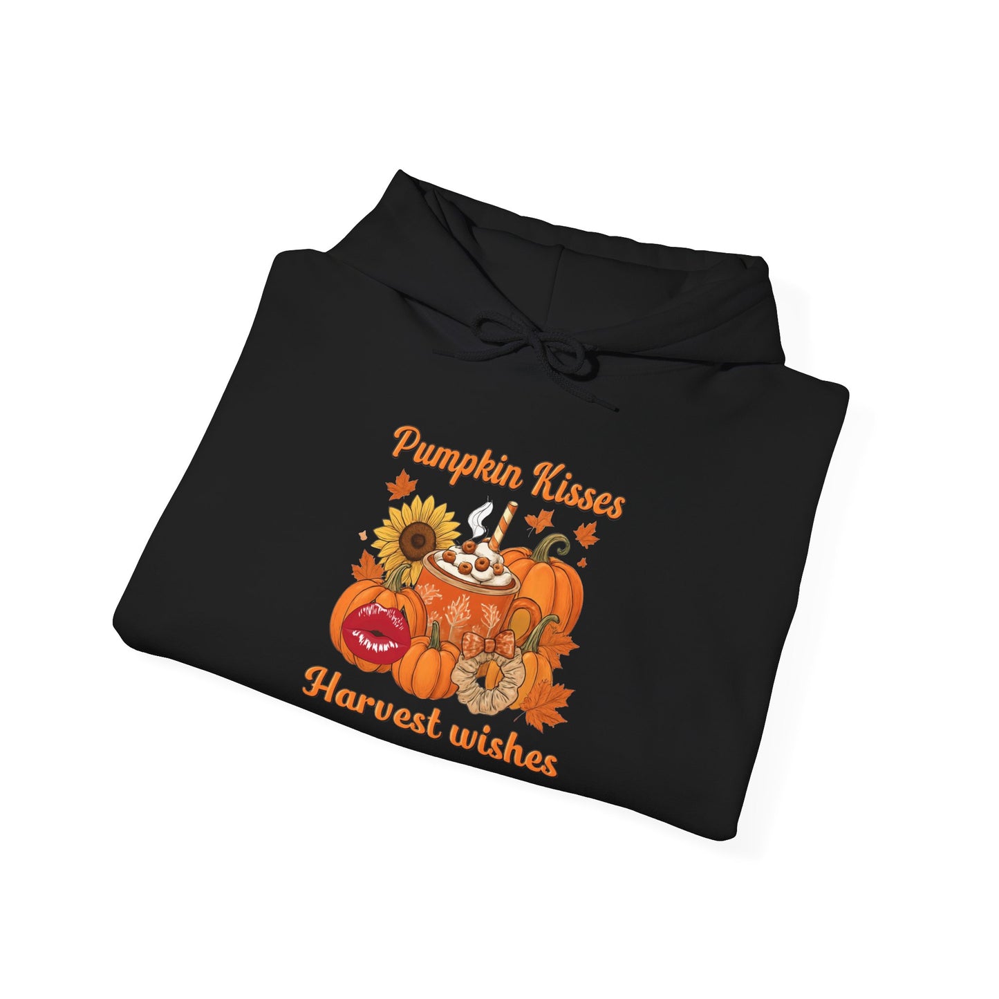 “Pumpkin Kisses & Harvest Wishes” Cozy Fall Hoodie