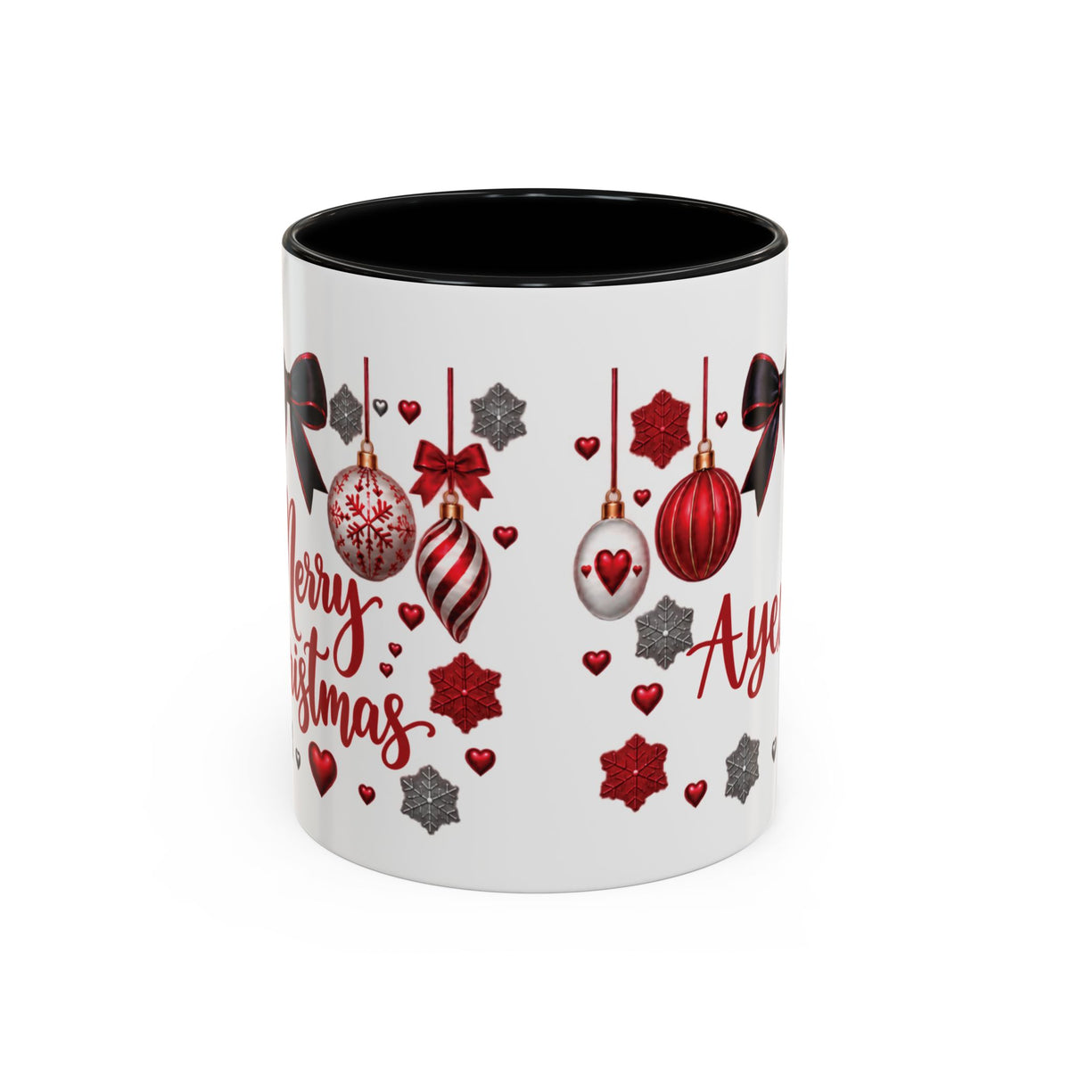 Personalized Christmas Mug with Name – Accent Coffee Mug (11, 15oz)