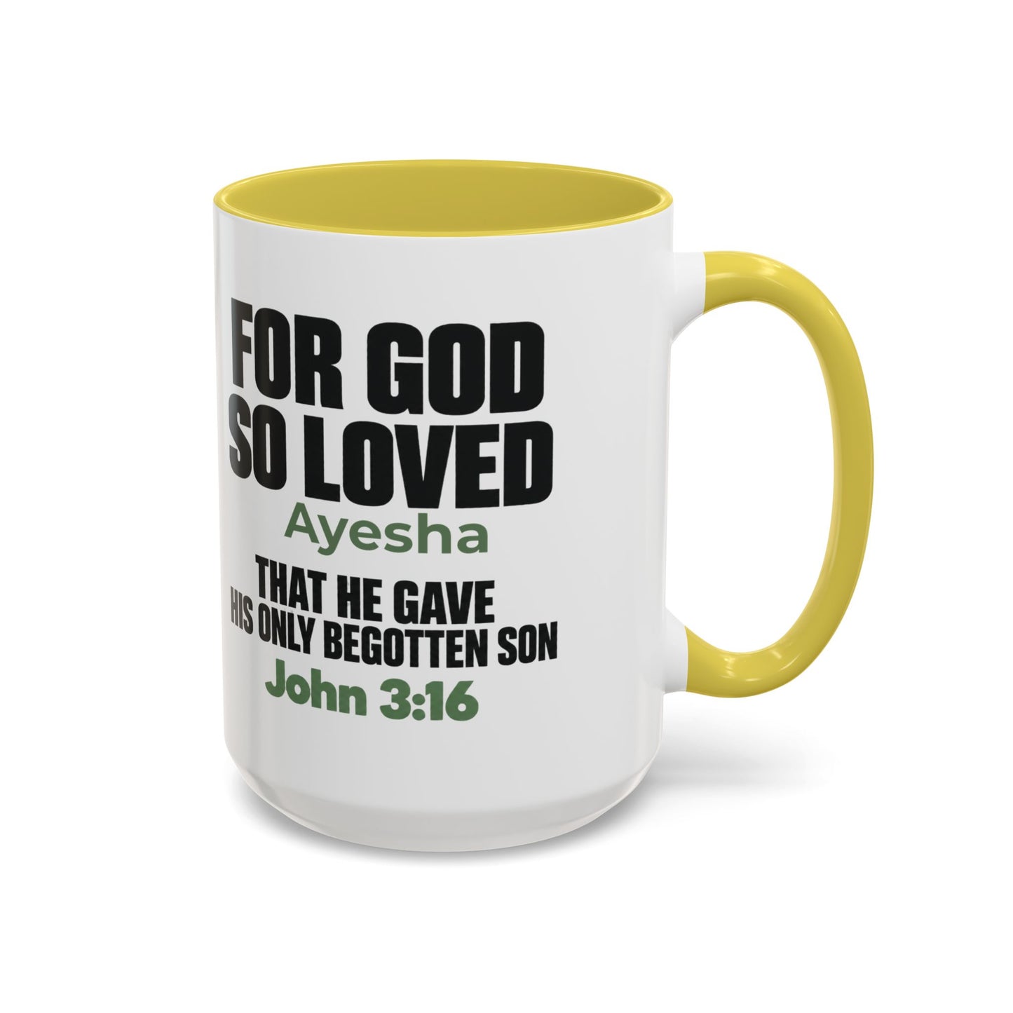 Personalized John 3:16 Christian Mug | For God So Loved Faith Gift (11oz, 15oz)