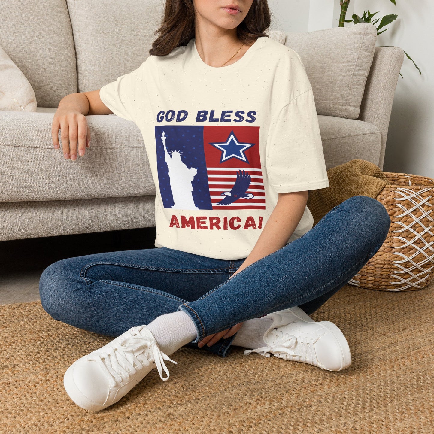4th of July Unisex Softstyle T-Shirt |  Patriotic Tee