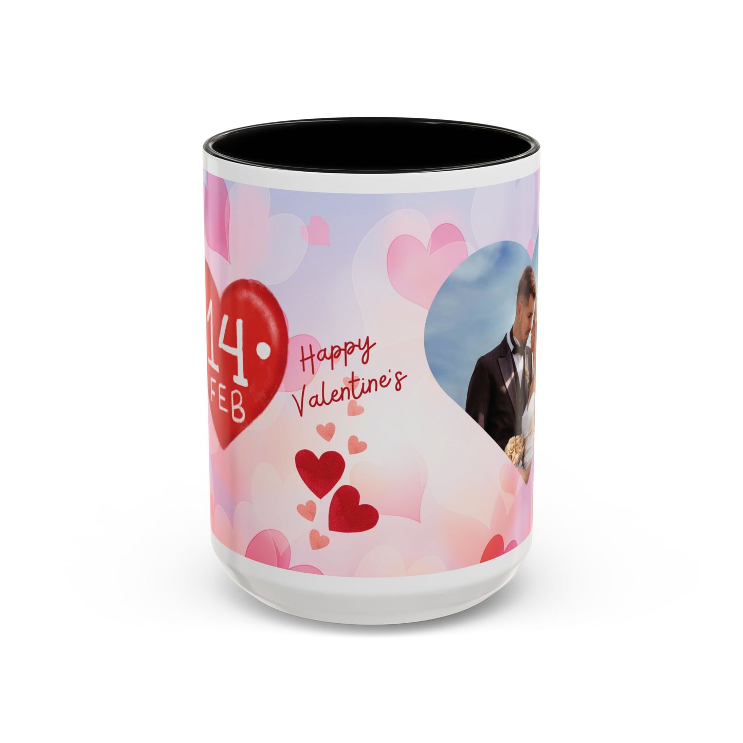 Valentine’s Day Mug Set – Romantic Heart & Custom Photo Design