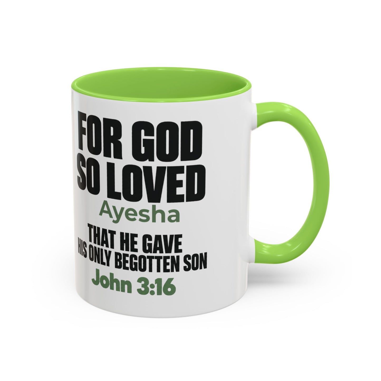 Personalized John 3:16 Christian Mug | For God So Loved Faith Gift (11oz, 15oz)