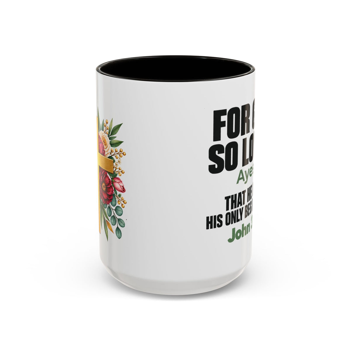Personalized John 3:16 Christian Mug | For God So Loved Faith Gift (11oz, 15oz)
