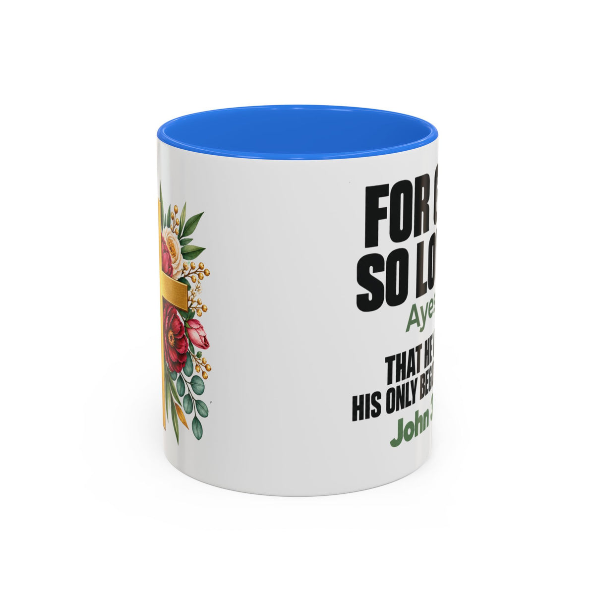 Personalized John 3:16 Christian Mug | For God So Loved Faith Gift (11oz, 15oz)