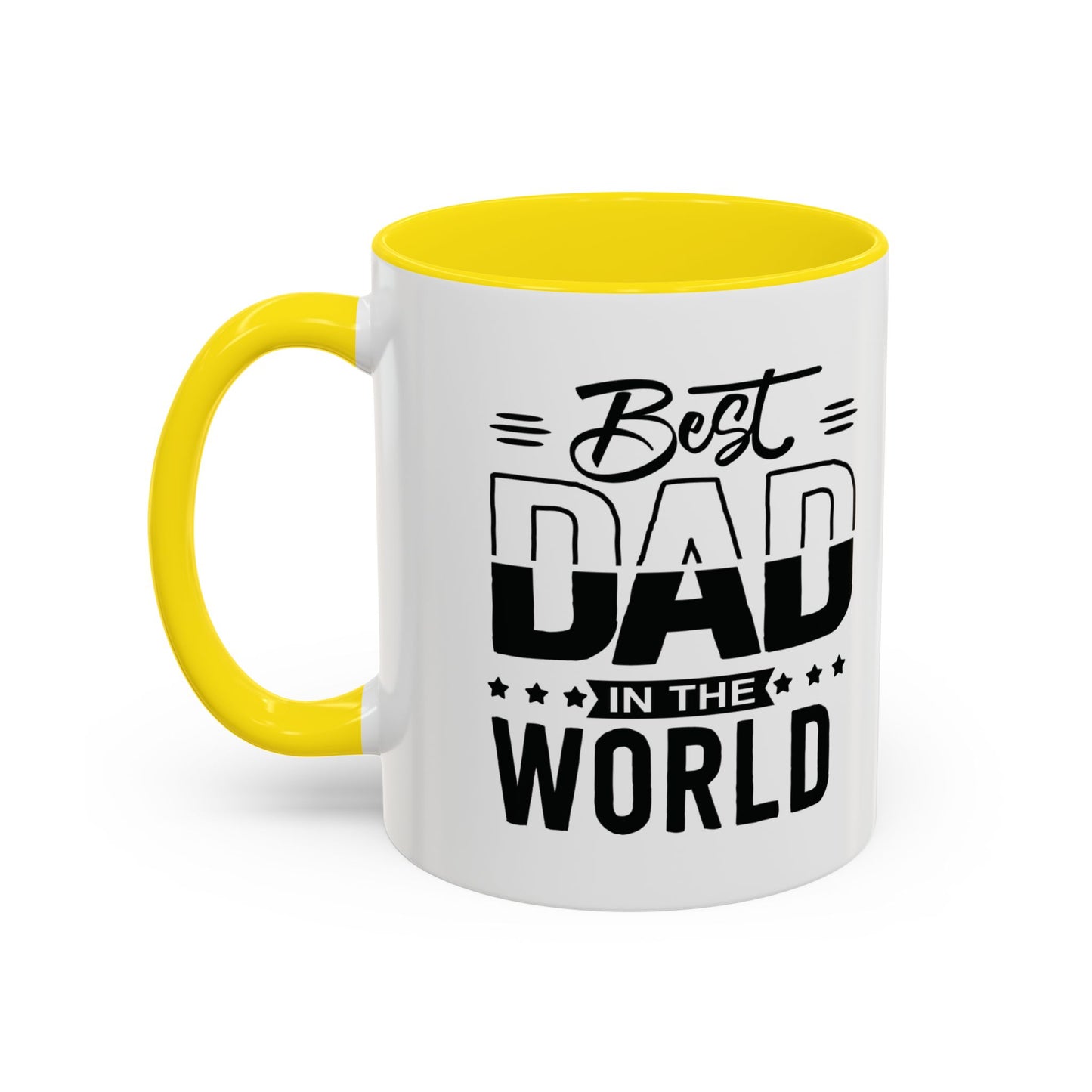 Custom Father's Day Accent Coffee Mug | 11oz & 15oz Personalized Ceramic Mug