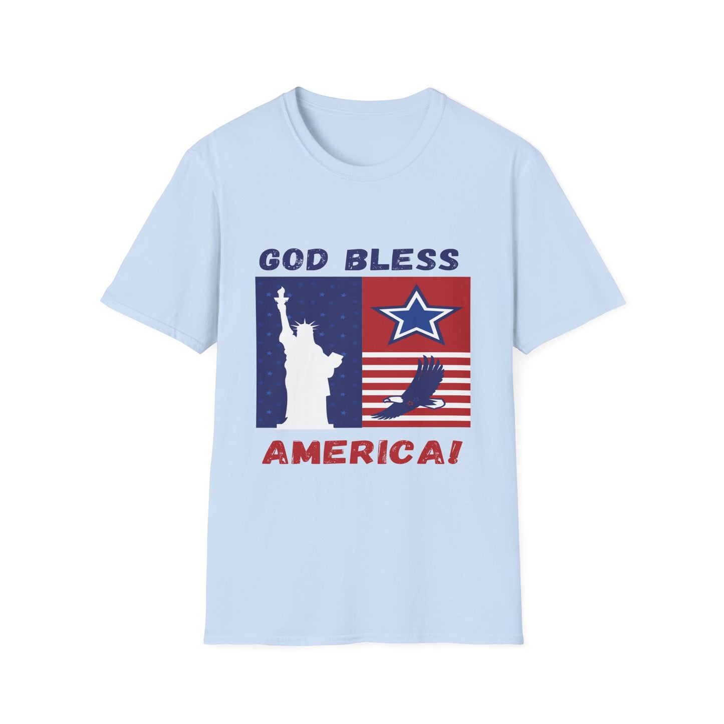4th of July Unisex Softstyle T-Shirt |  Patriotic Tee