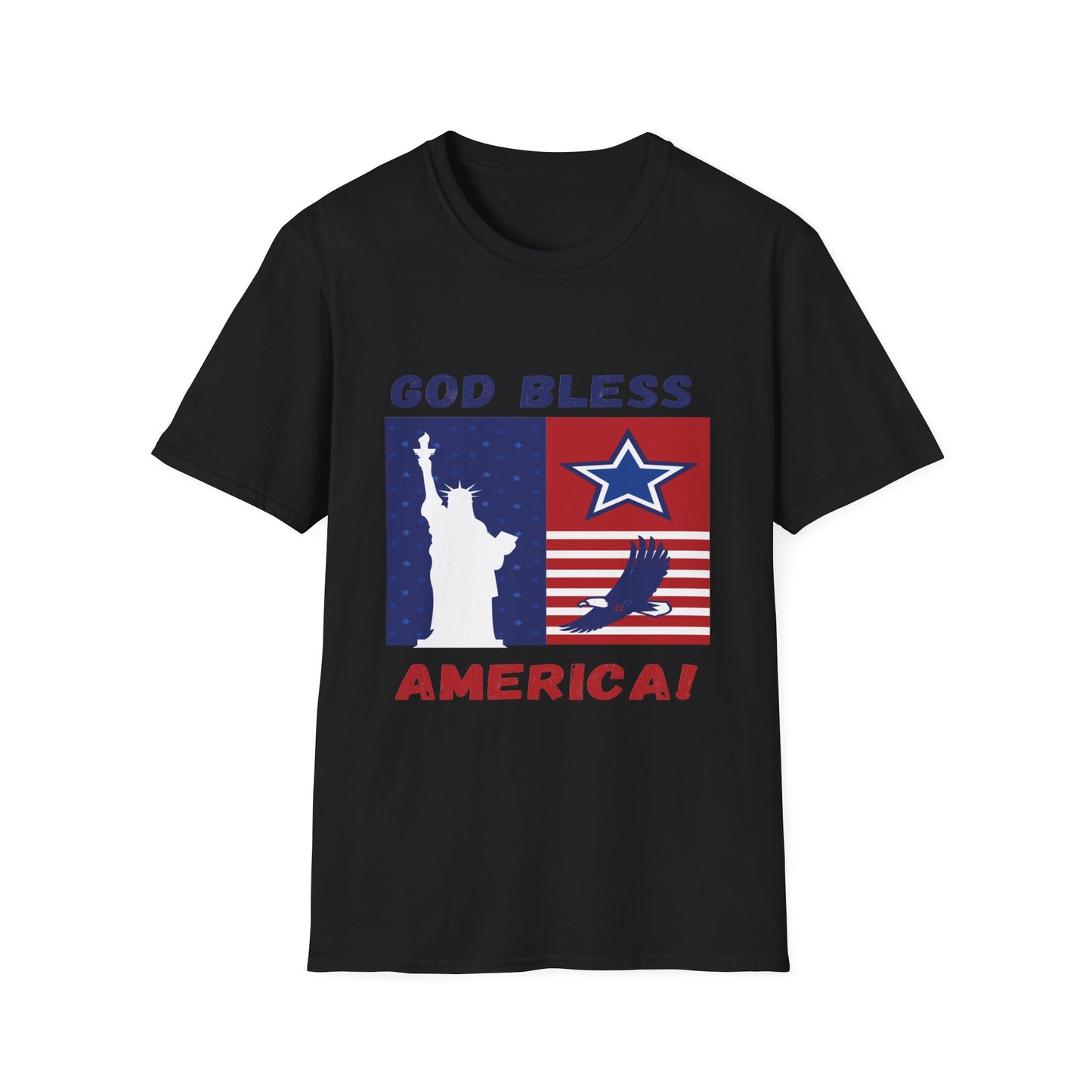 4th of July Unisex Softstyle T-Shirt |  Patriotic Tee