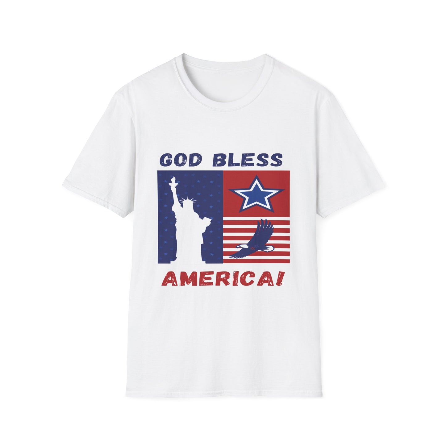 4th of July Unisex Softstyle T-Shirt |  Patriotic Tee