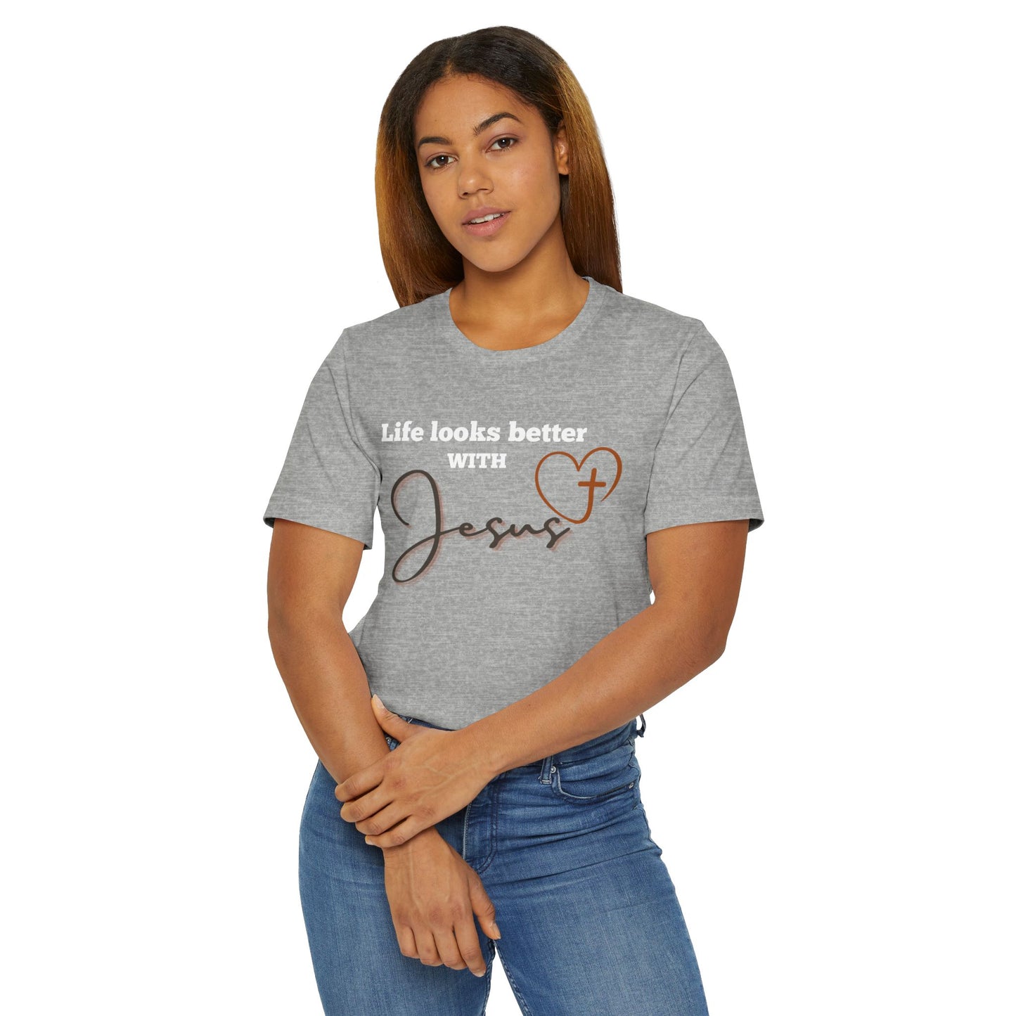Faith Over Everything “With Jesus” Tee| Unisex Jersey Tee