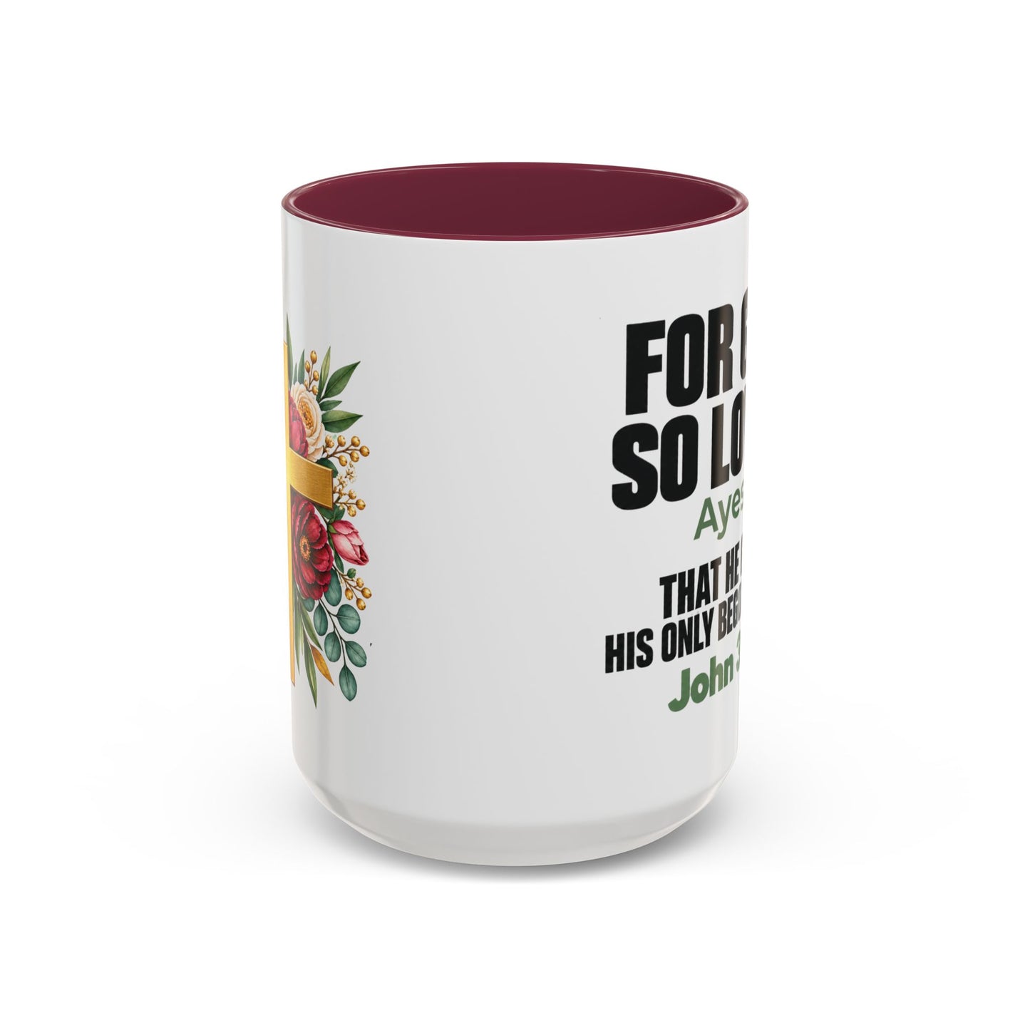 Personalized John 3:16 Christian Mug | For God So Loved Faith Gift (11oz, 15oz)