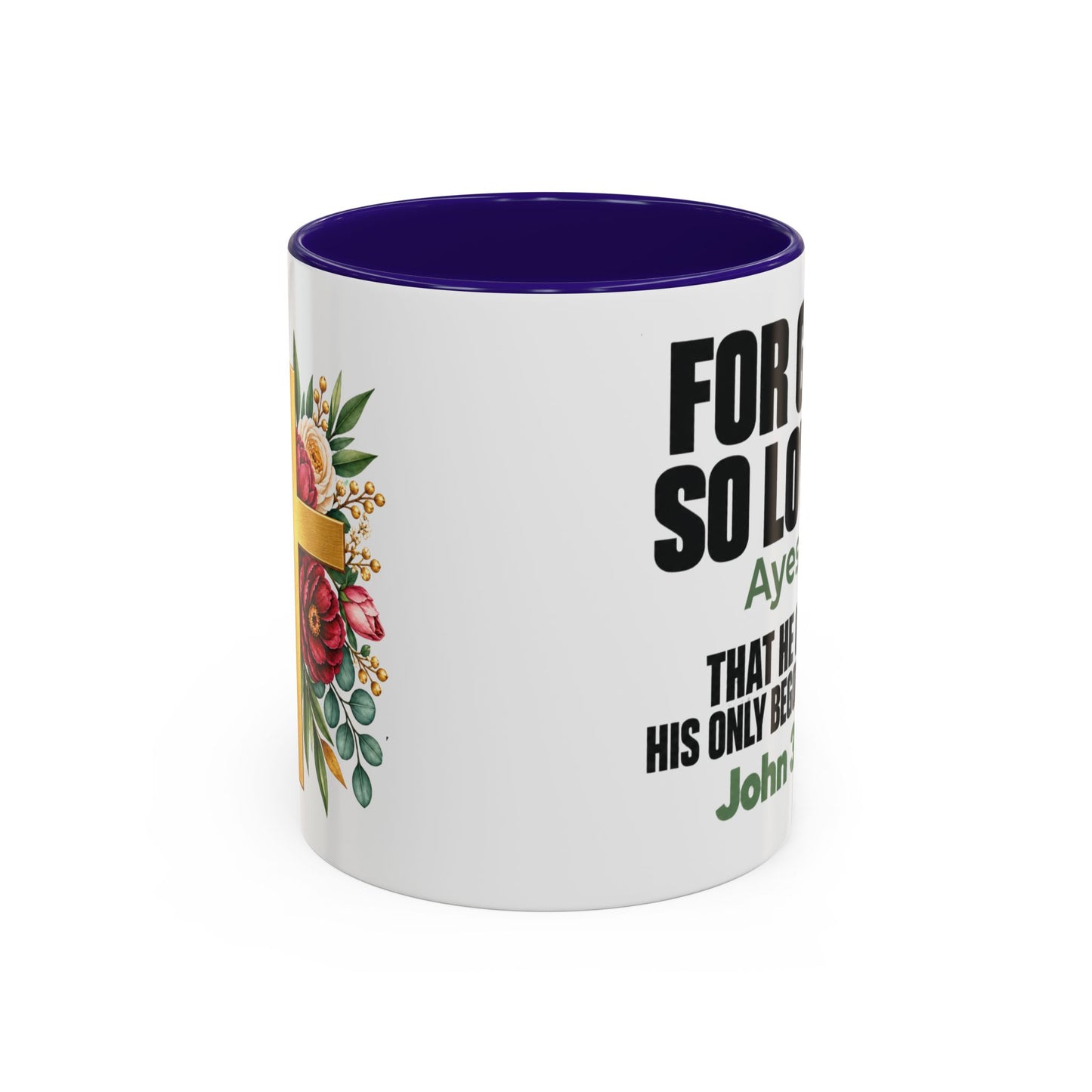 Personalized John 3:16 Christian Mug | For God So Loved Faith Gift (11oz, 15oz)
