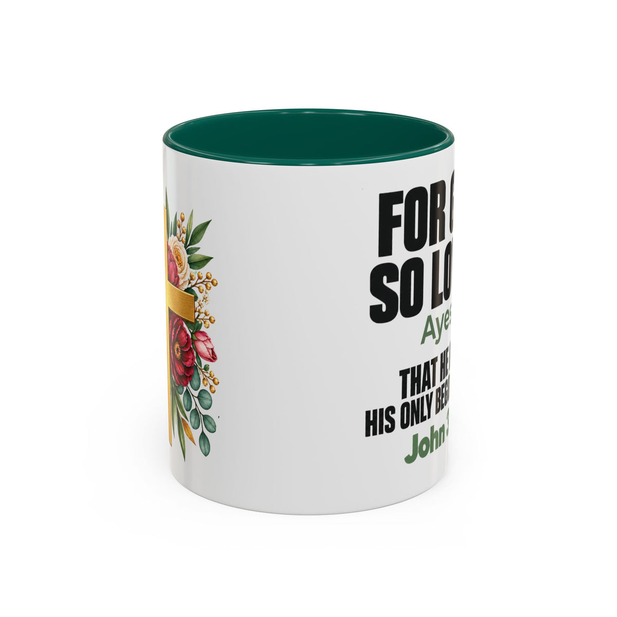 Personalized John 3:16 Christian Mug | For God So Loved Faith Gift (11oz, 15oz)