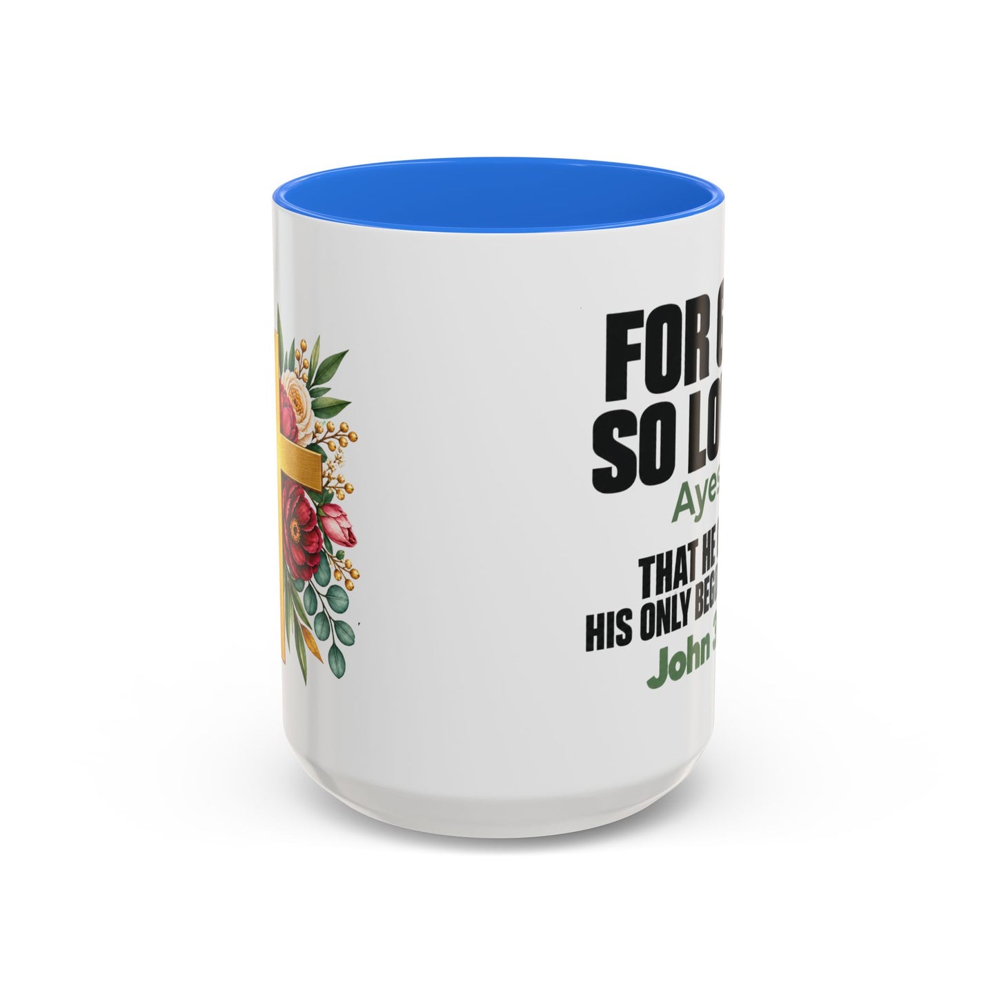 Personalized John 3:16 Christian Mug | For God So Loved Faith Gift (11oz, 15oz)