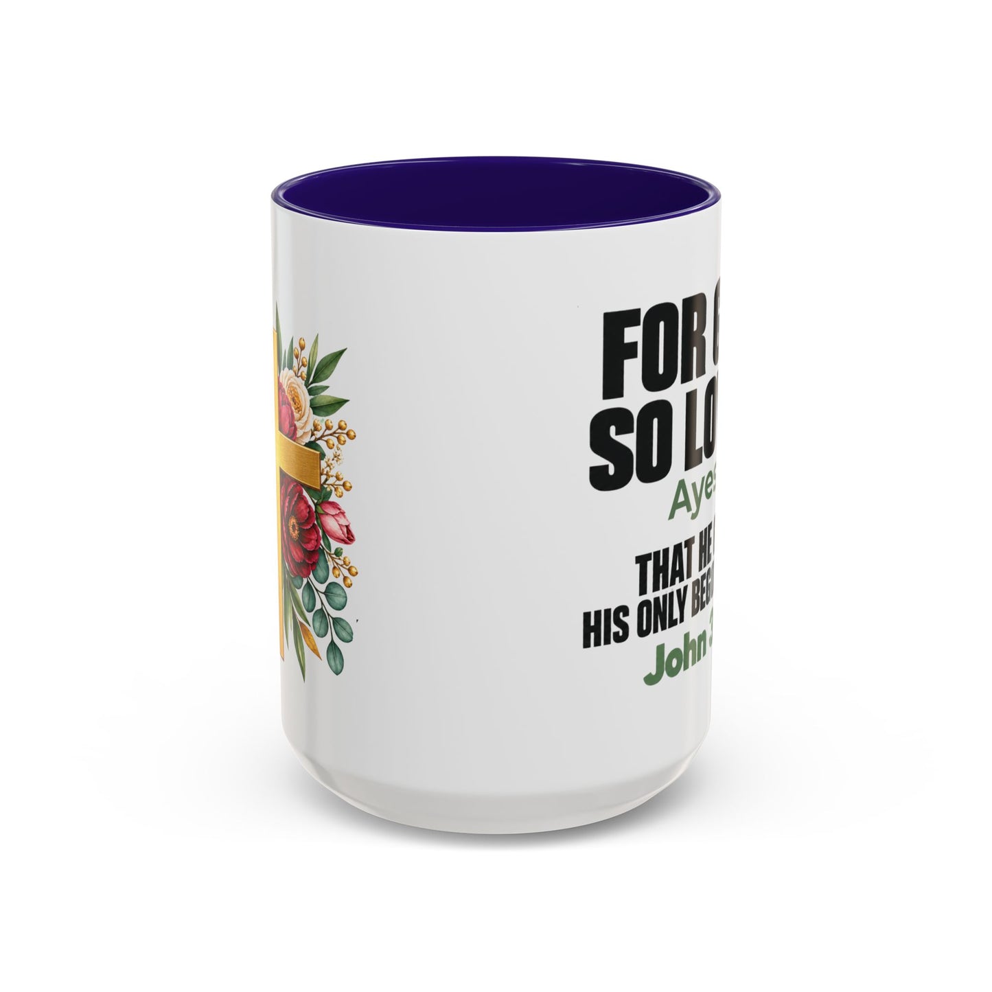 Personalized John 3:16 Christian Mug | For God So Loved Faith Gift (11oz, 15oz)