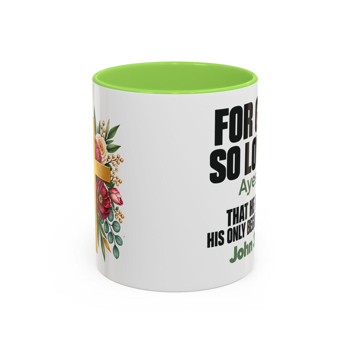 Personalized John 3:16 Christian Mug | For God So Loved Faith Gift (11oz, 15oz)