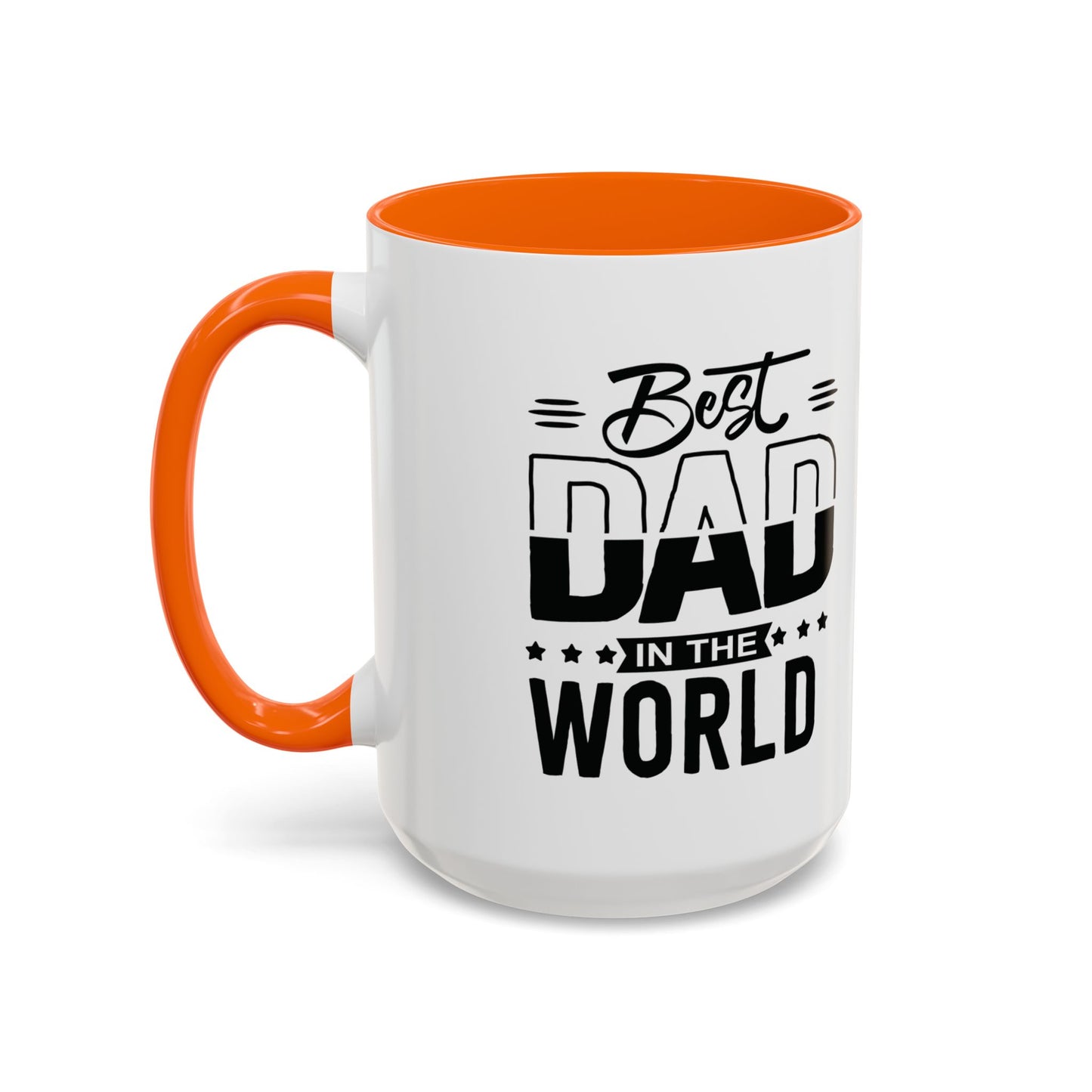 Custom Father's Day Accent Coffee Mug | 11oz & 15oz Personalized Ceramic Mug