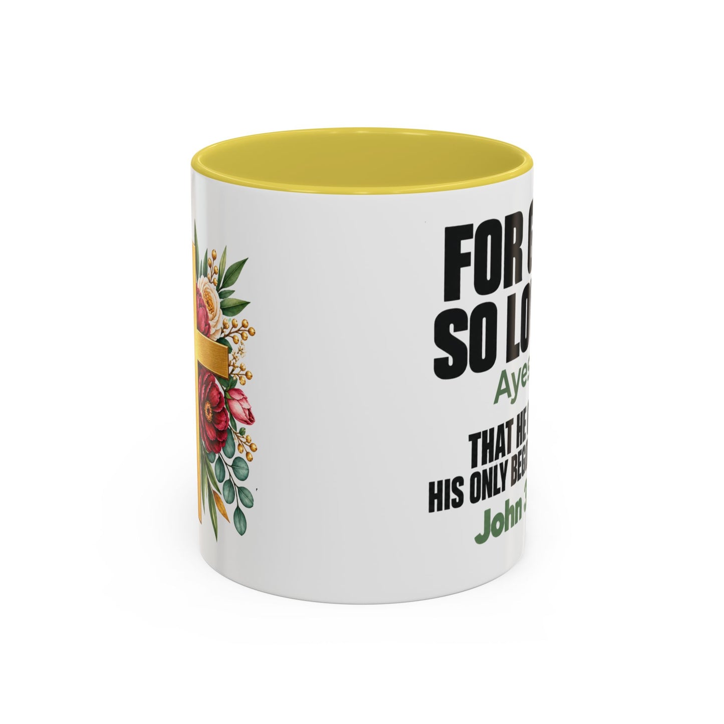 Personalized John 3:16 Christian Mug | For God So Loved Faith Gift (11oz, 15oz)