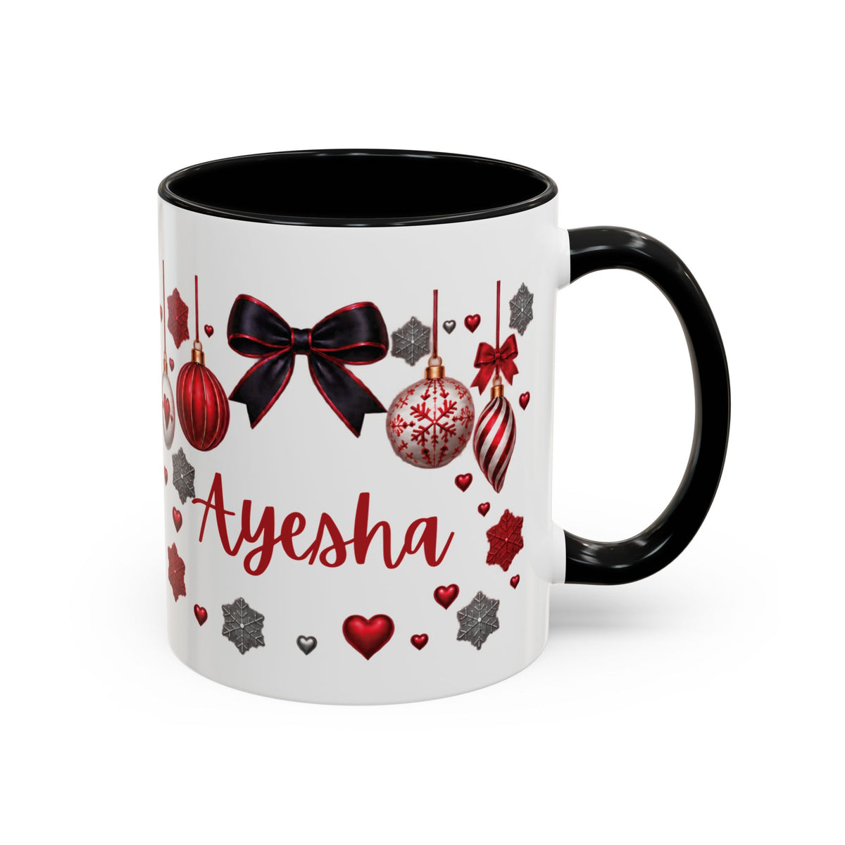 Personalized Christmas Mug with Name – Accent Coffee Mug (11, 15oz)
