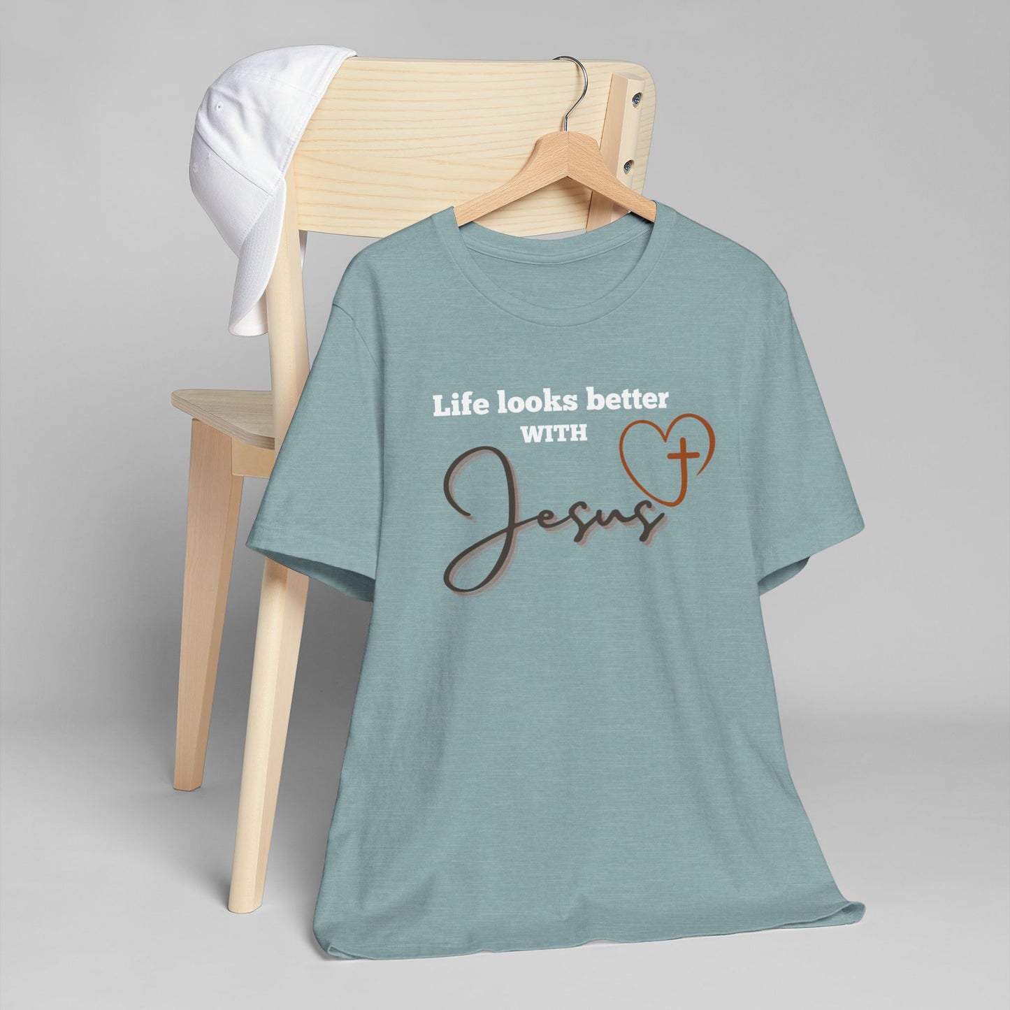 Faith Over Everything “With Jesus” Tee| Unisex Jersey Tee