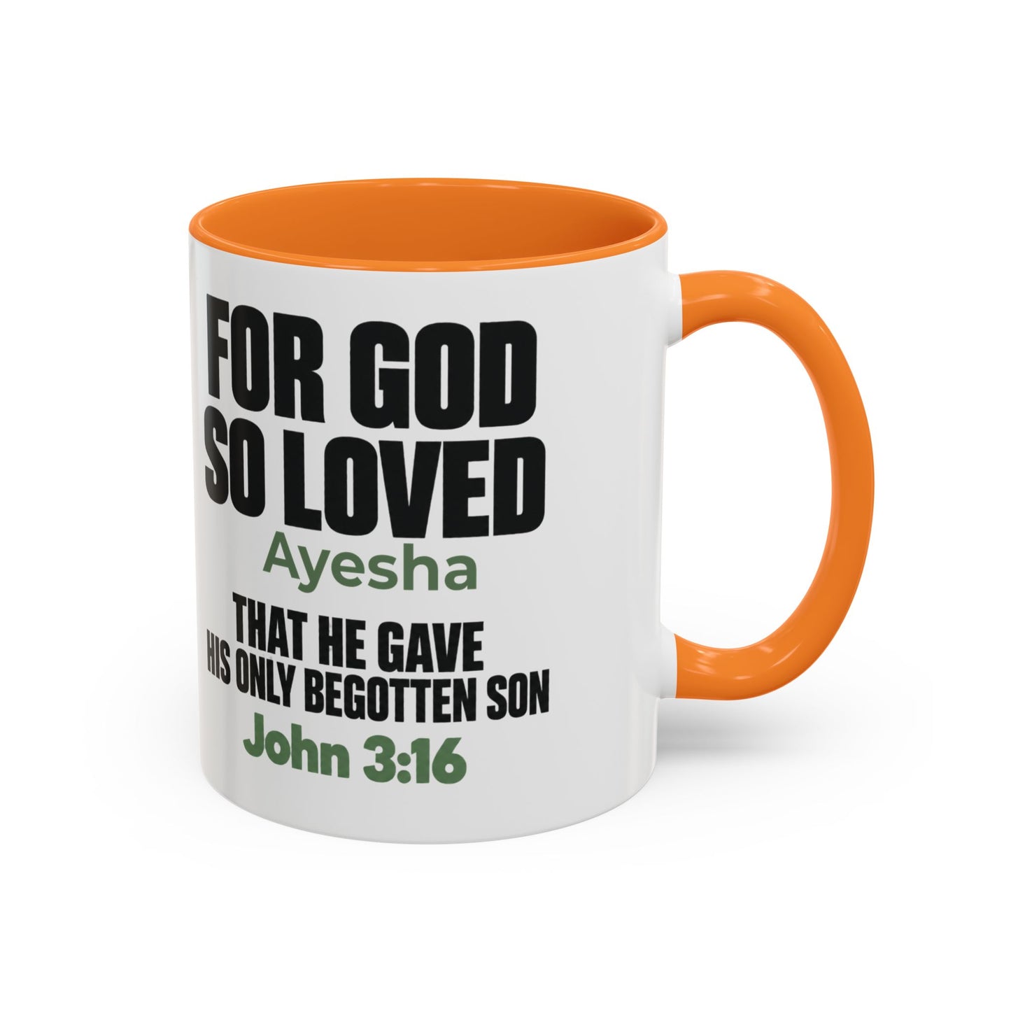 Personalized John 3:16 Christian Mug | For God So Loved Faith Gift (11oz, 15oz)