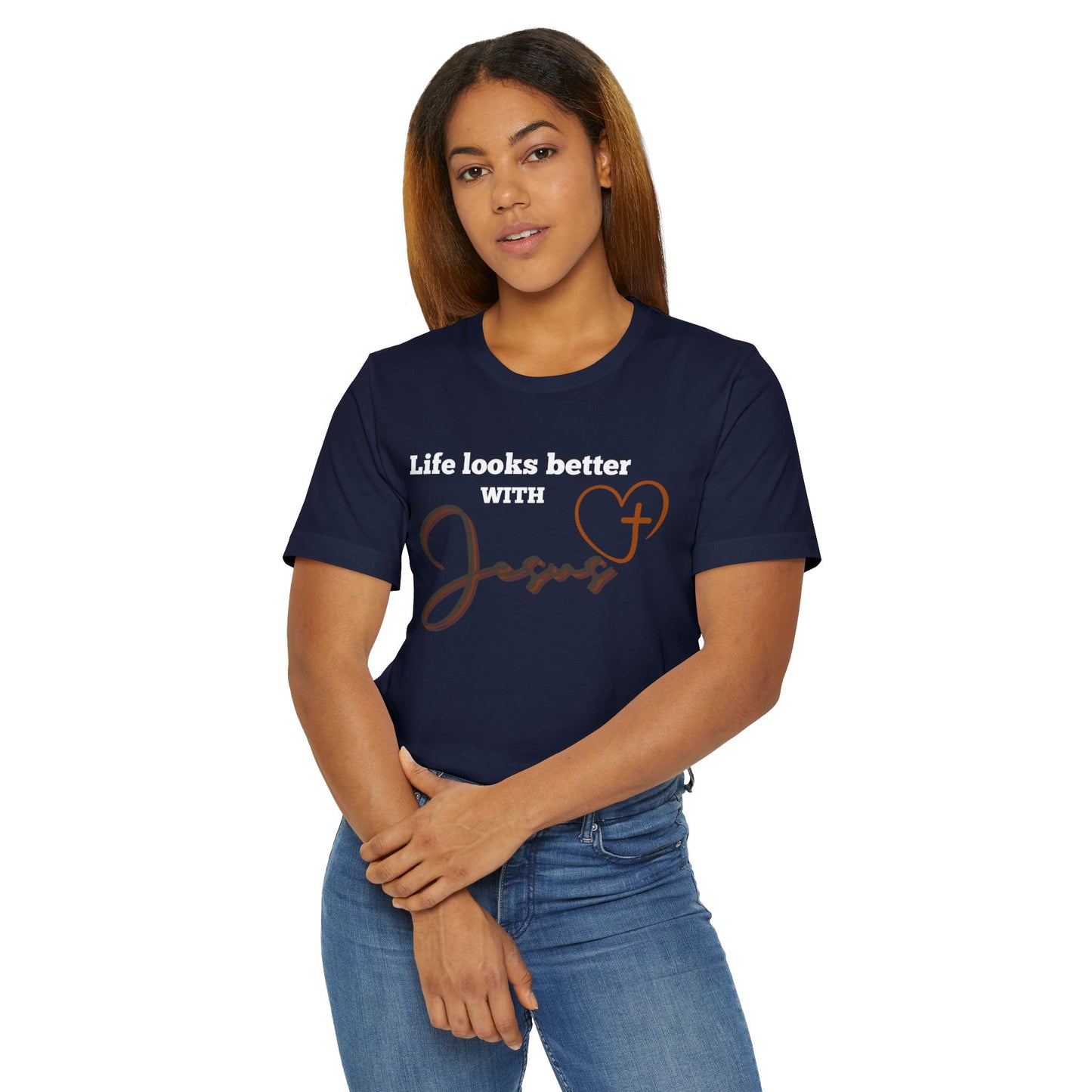 Faith Over Everything “With Jesus” Tee| Unisex Jersey Tee