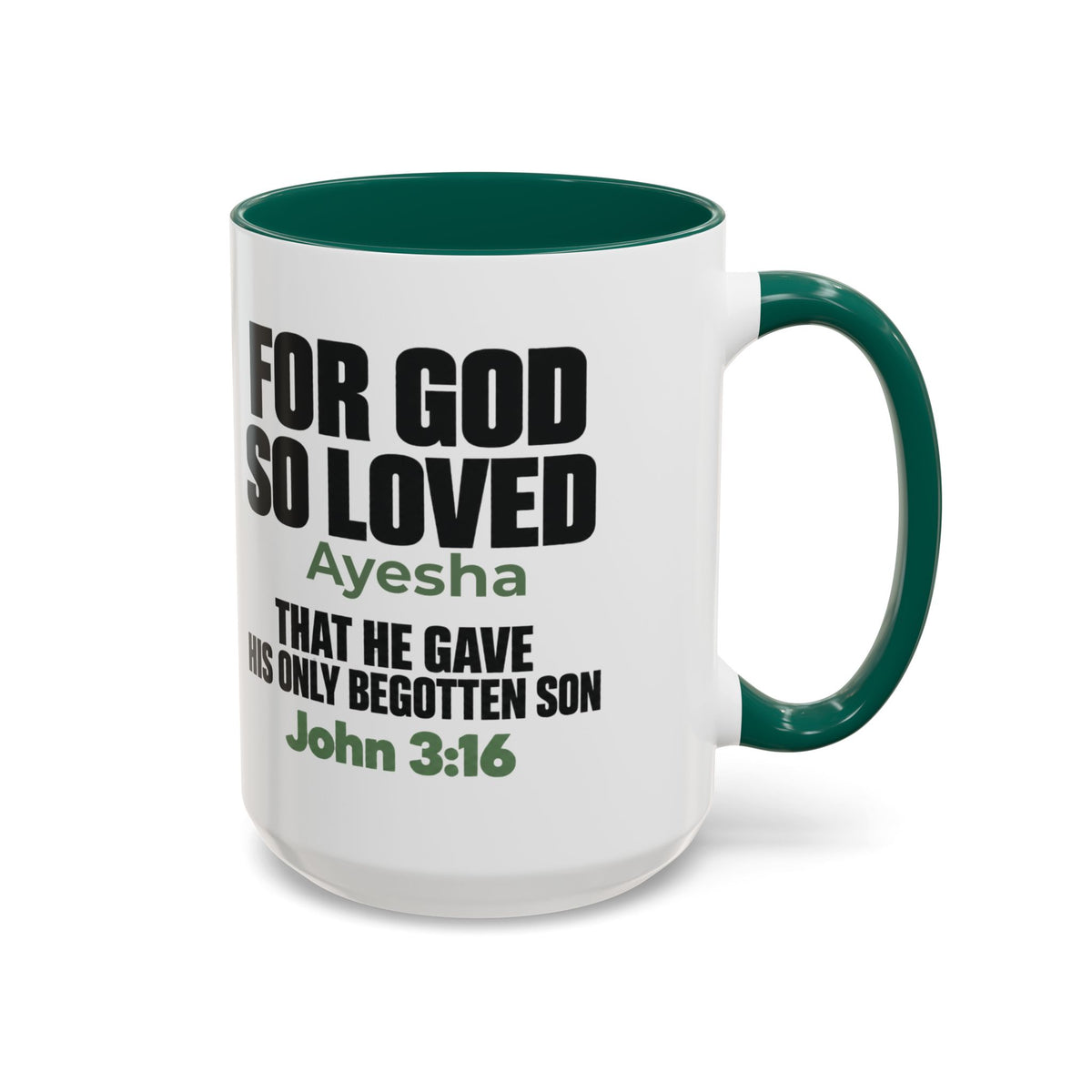 Personalized John 3:16 Christian Mug | For God So Loved Faith Gift (11oz, 15oz)