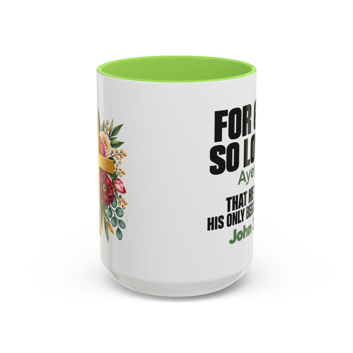 Personalized John 3:16 Christian Mug | For God So Loved Faith Gift (11oz, 15oz)