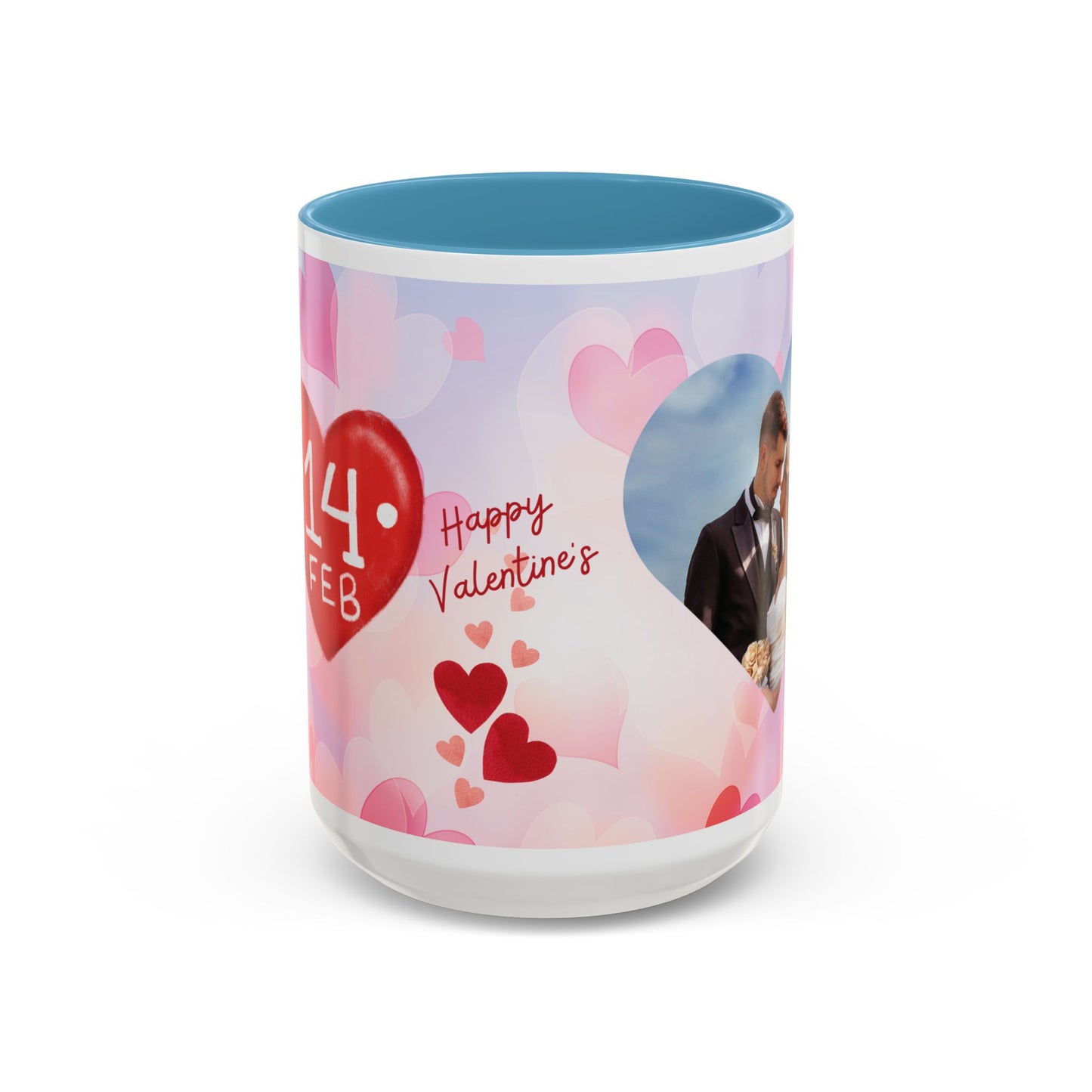 Valentine’s Day Mug Set – Romantic Heart & Custom Photo Design