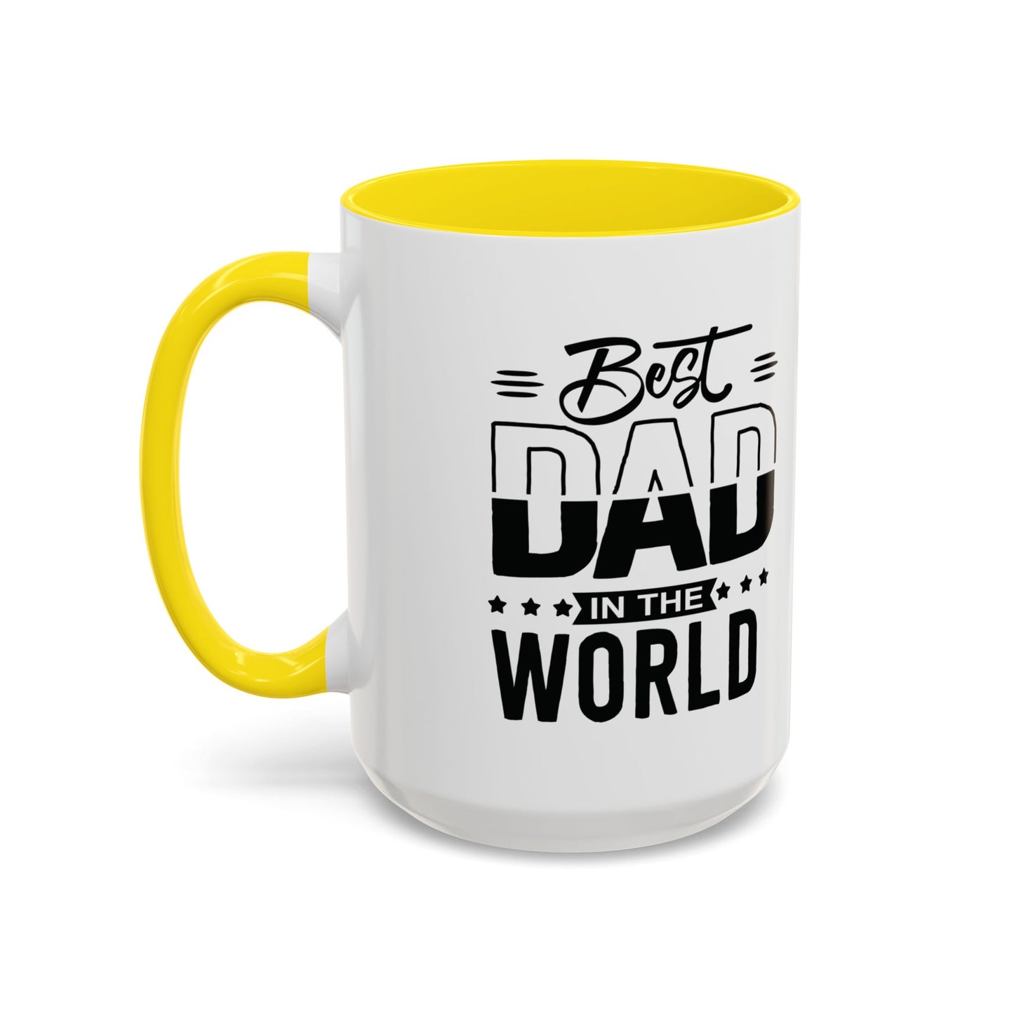 Custom Father's Day Accent Coffee Mug | 11oz & 15oz Personalized Ceramic Mug