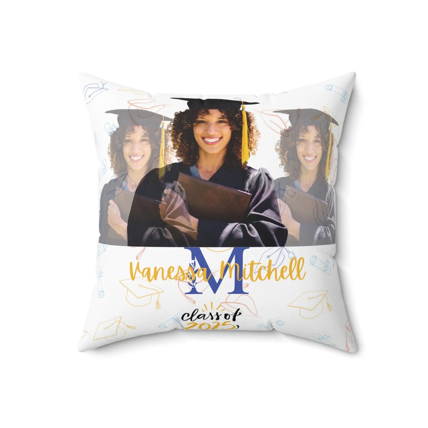 2025 Graduate Spun Polyester Square Pillow Printify