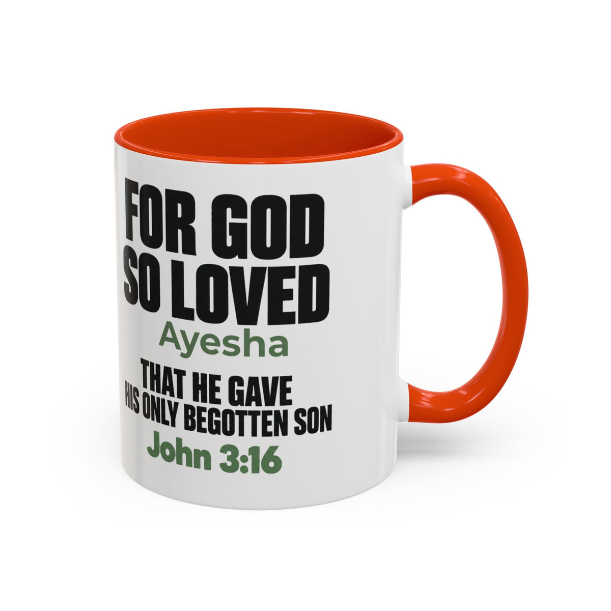 Personalized John 3:16 Christian Mug | For God So Loved Faith Gift (11oz, 15oz)