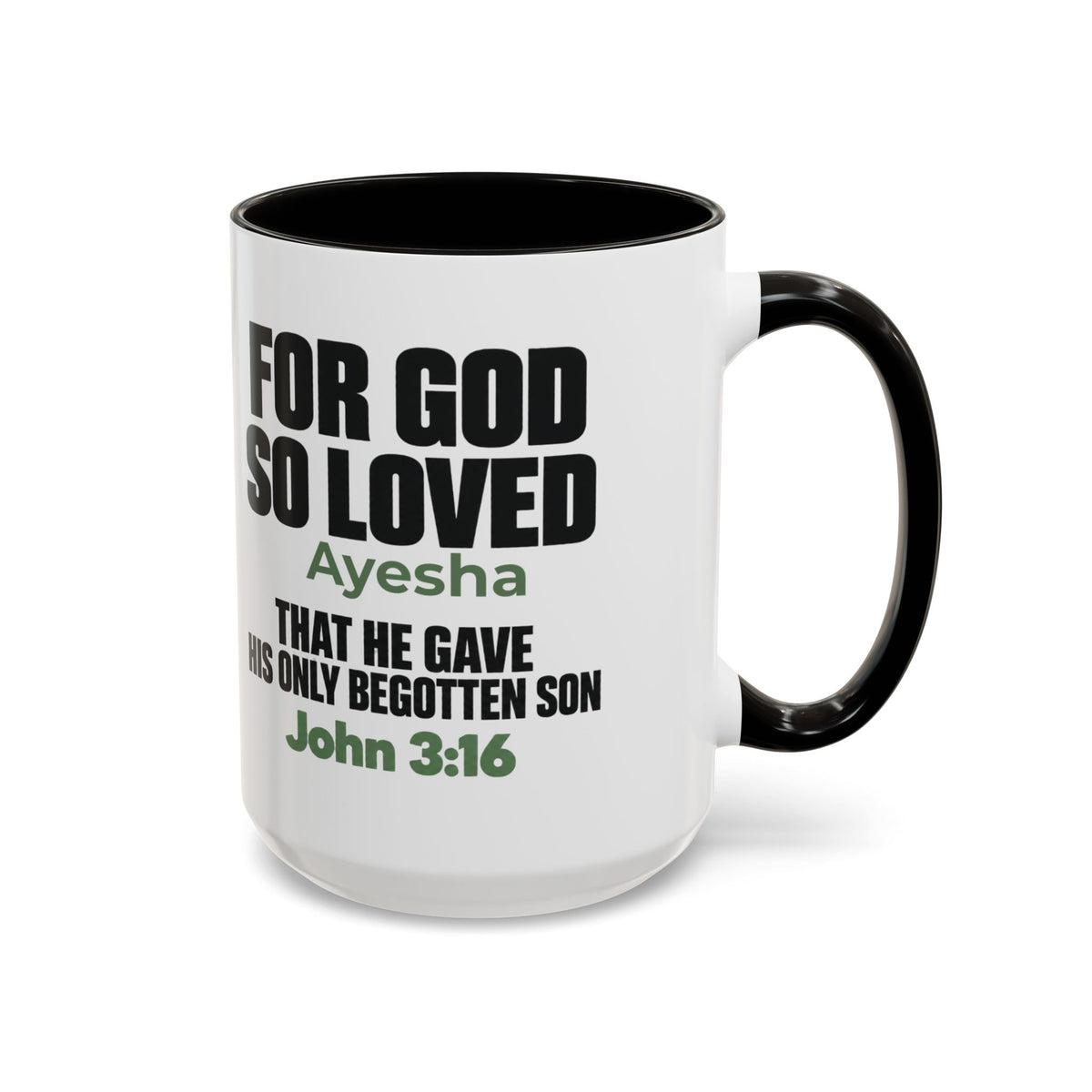 Personalized John 3:16 Christian Mug | For God So Loved Faith Gift (11oz, 15oz)