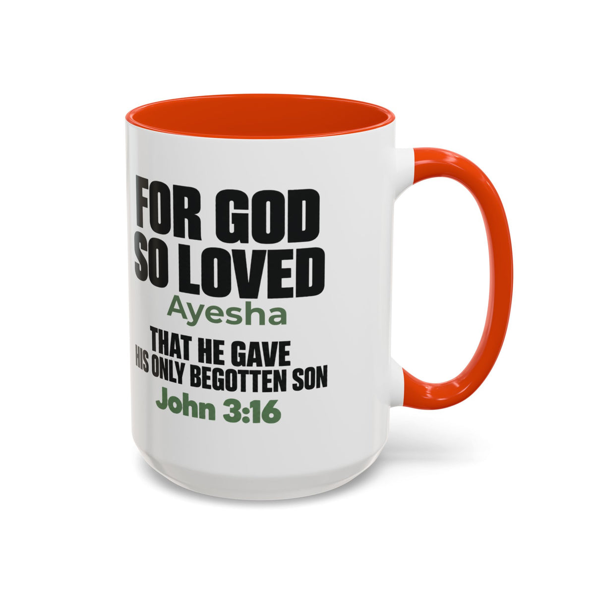 Personalized John 3:16 Christian Mug | For God So Loved Faith Gift (11oz, 15oz)