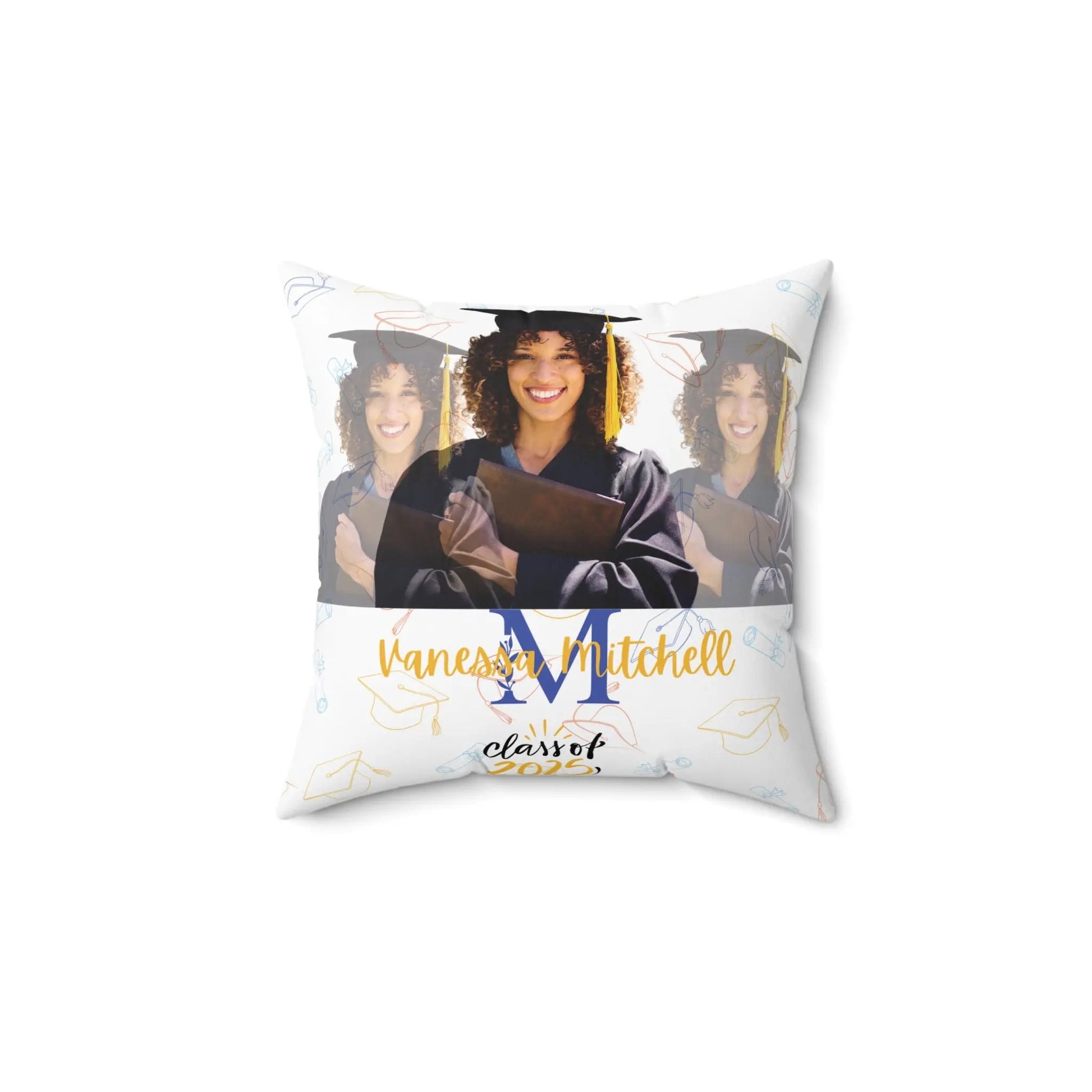 2025 Graduate Spun Polyester Square Pillow Printify