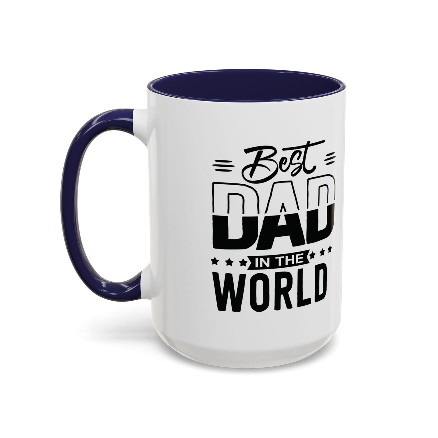 Custom Father's Day Accent Coffee Mug | 11oz & 15oz Personalized Ceramic Mug