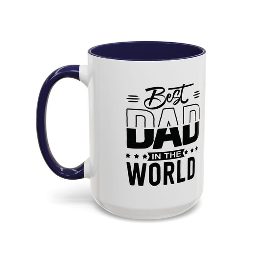 Custom Father's Day Accent Coffee Mug | 11oz & 15oz Personalized Ceramic Mug