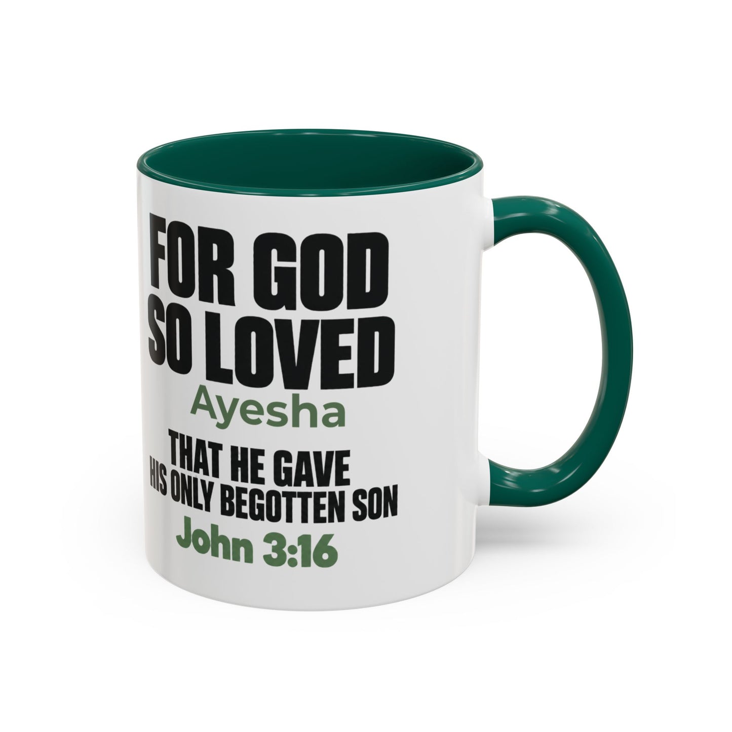 Personalized John 3:16 Christian Mug | For God So Loved Faith Gift (11oz, 15oz)