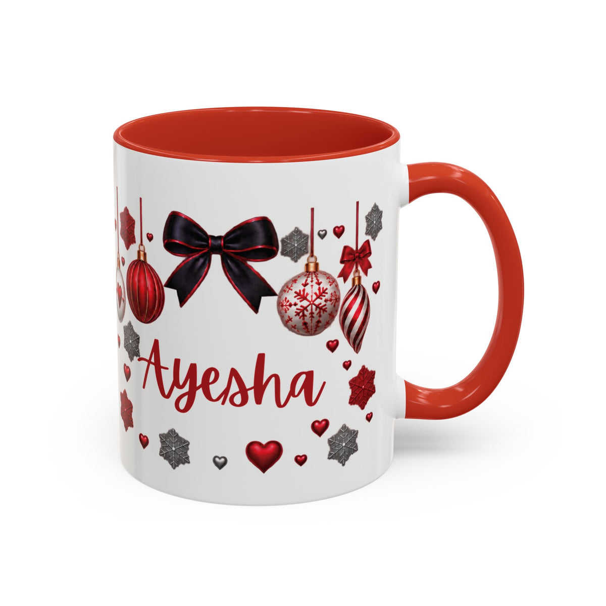 Personalized Christmas Mug with Name – Accent Coffee Mug (11, 15oz)