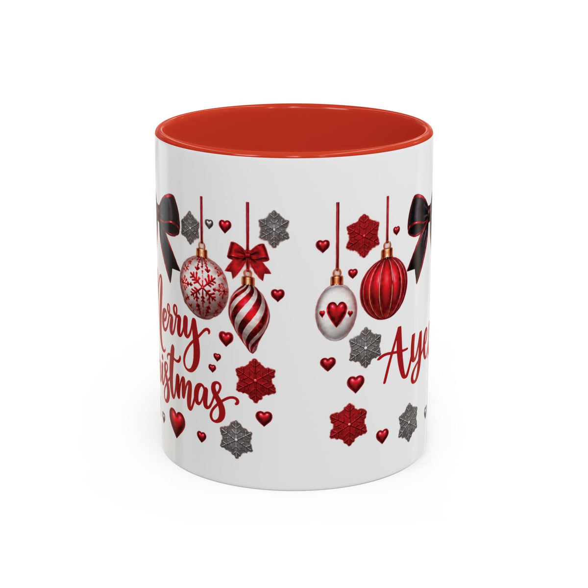 Personalized Christmas Mug with Name – Accent Coffee Mug (11, 15oz)