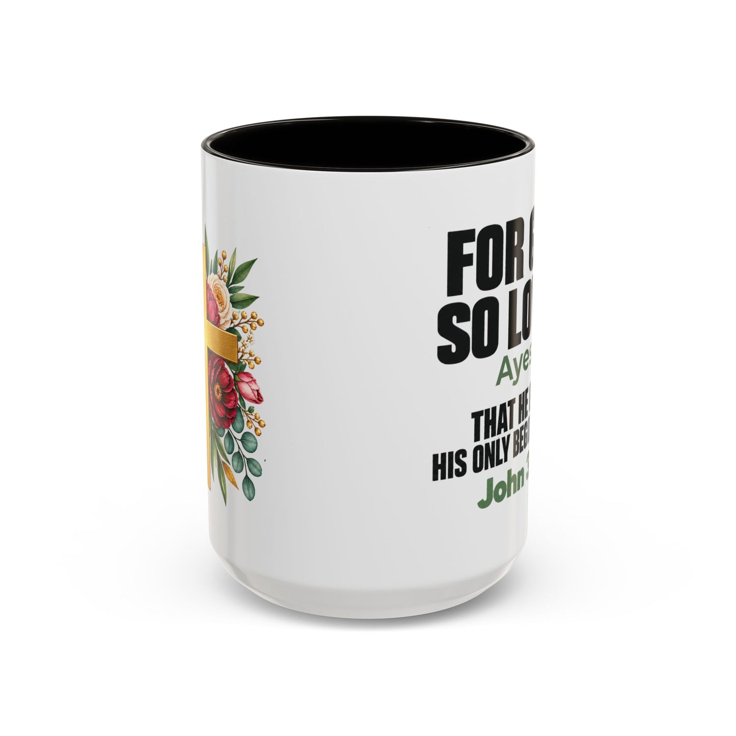 Personalized John 3:16 Christian Mug | For God So Loved Faith Gift (11oz, 15oz)