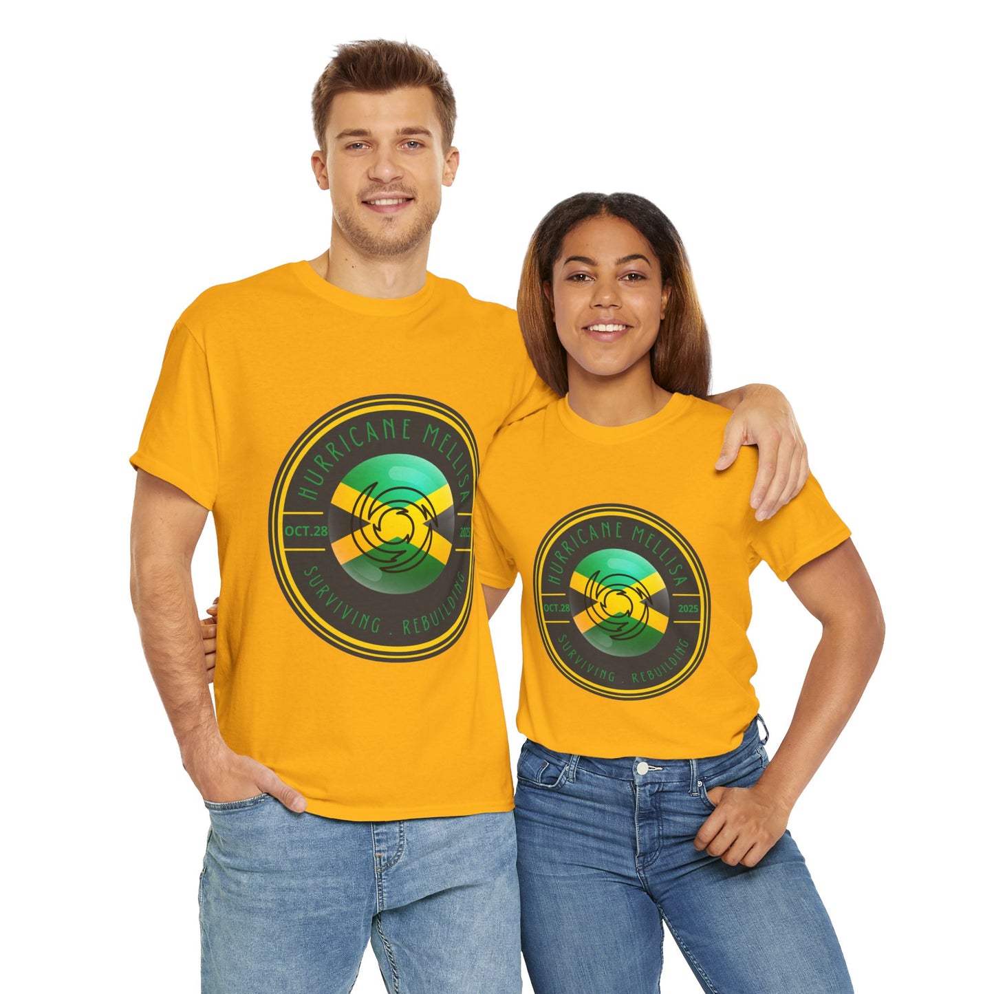 Hurricane Mellisa Survivor Tee – Jamaican Flag Tribute  October 28, 2025