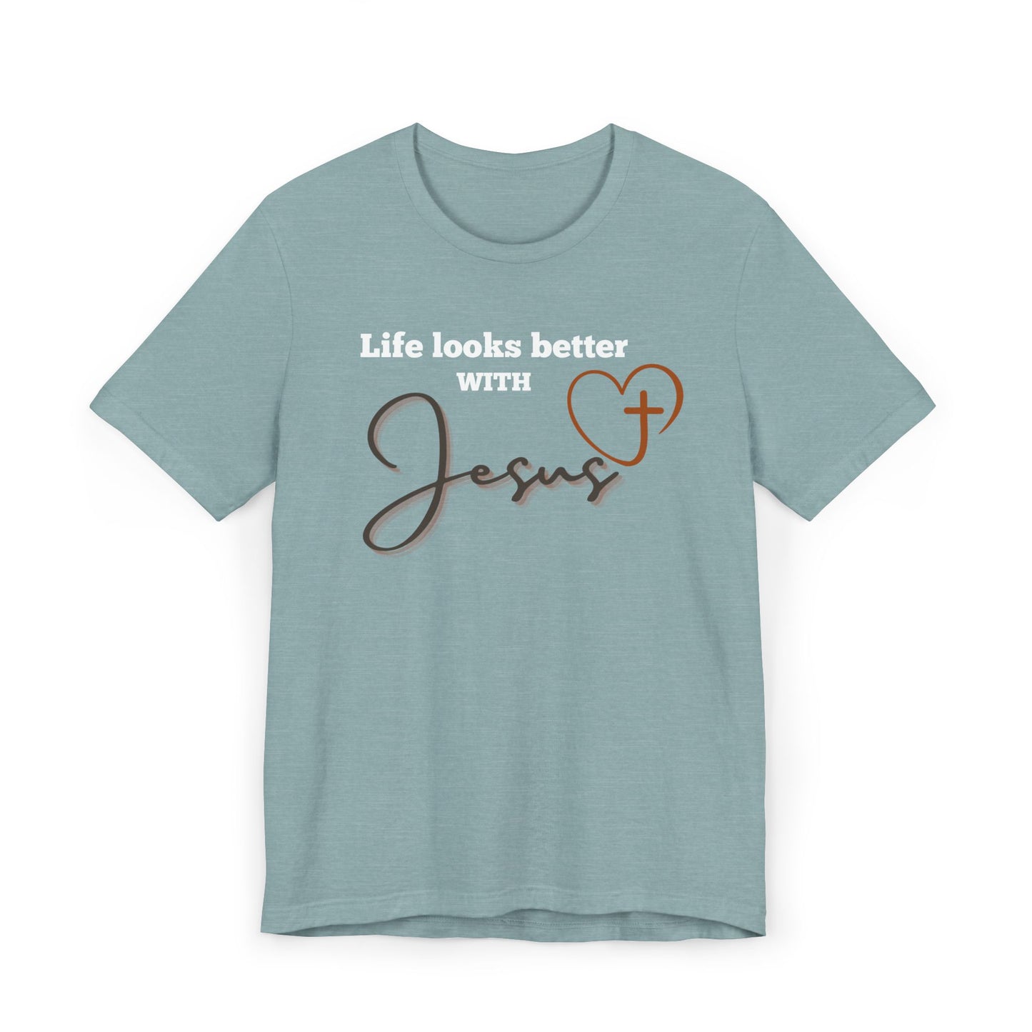 Faith Over Everything “With Jesus” Tee| Unisex Jersey Tee