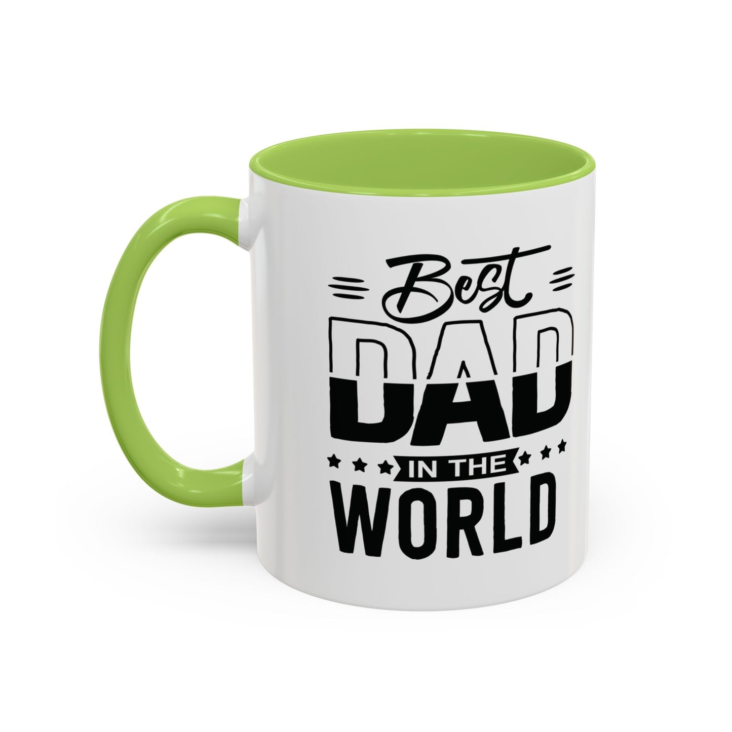 Custom Father's Day Accent Coffee Mug | 11oz & 15oz Personalized Ceramic Mug