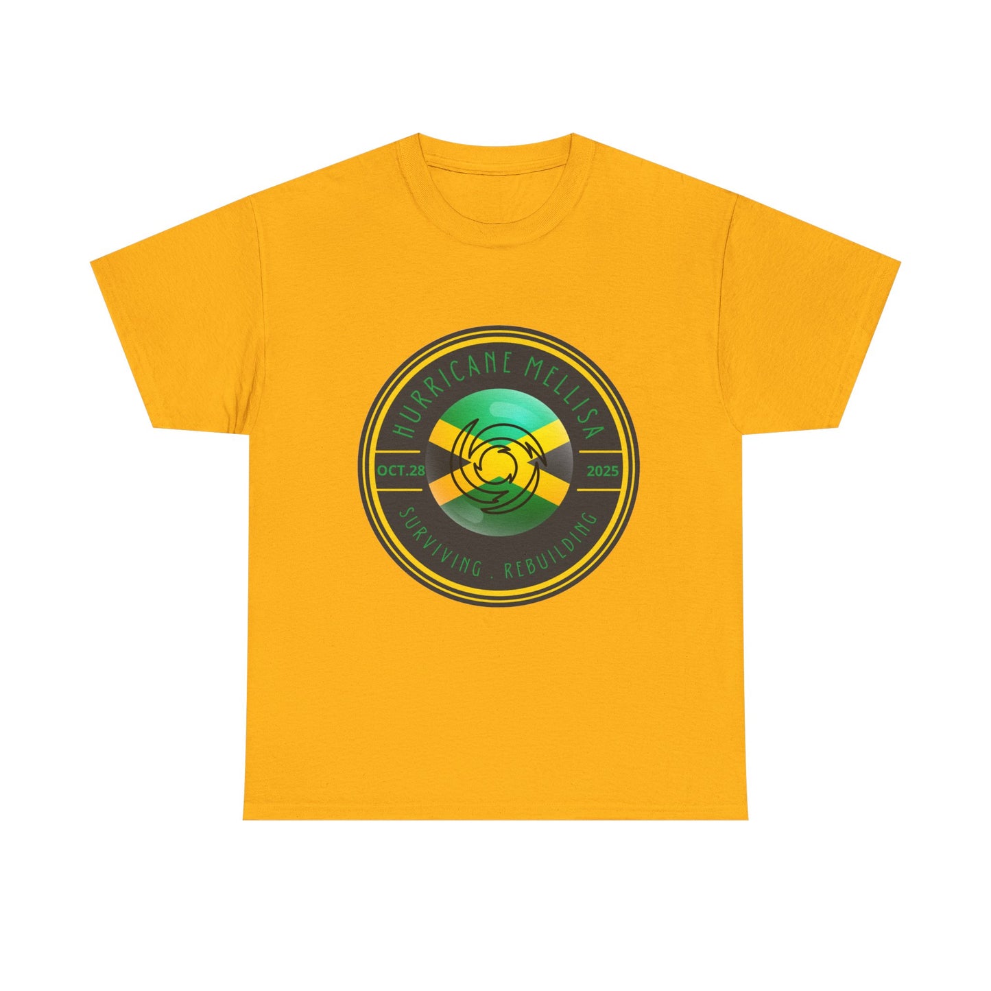 Hurricane Mellisa Survivor Tee – Jamaican Flag Tribute  October 28, 2025