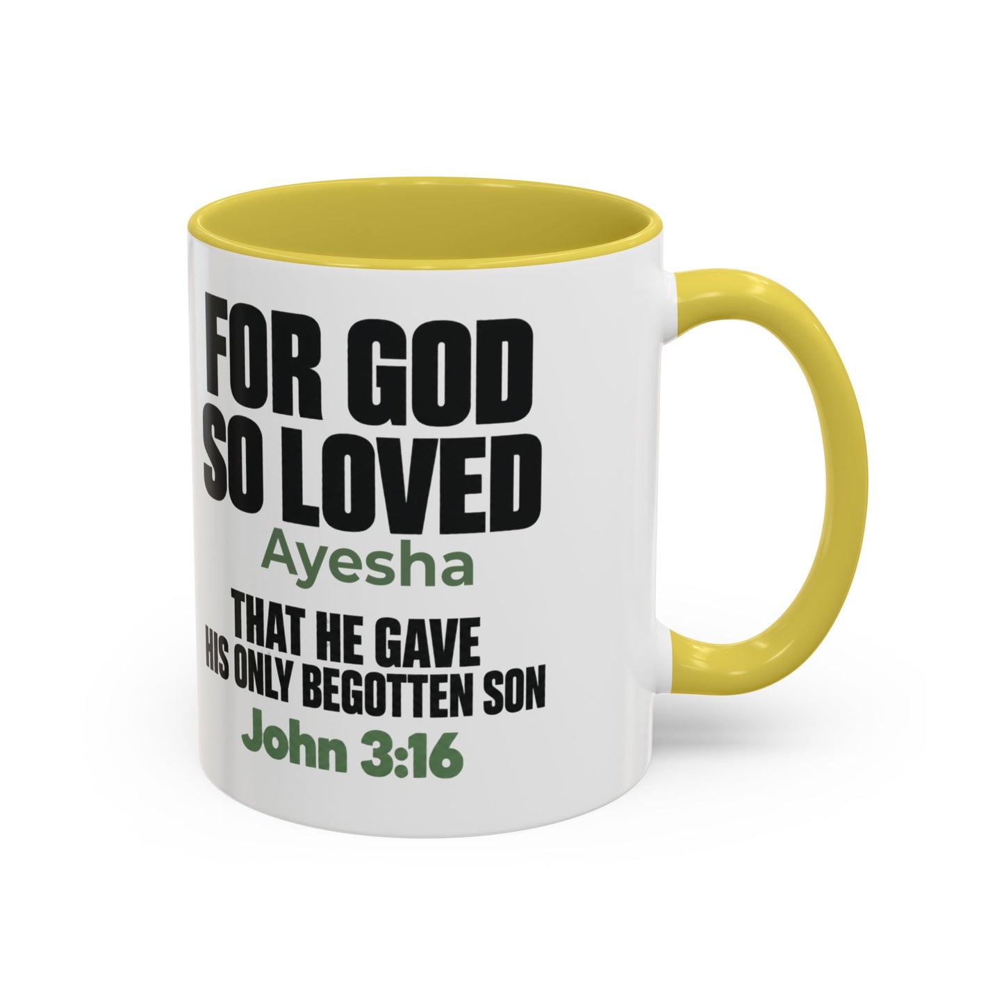 Personalized John 3:16 Christian Mug | For God So Loved Faith Gift (11oz, 15oz)