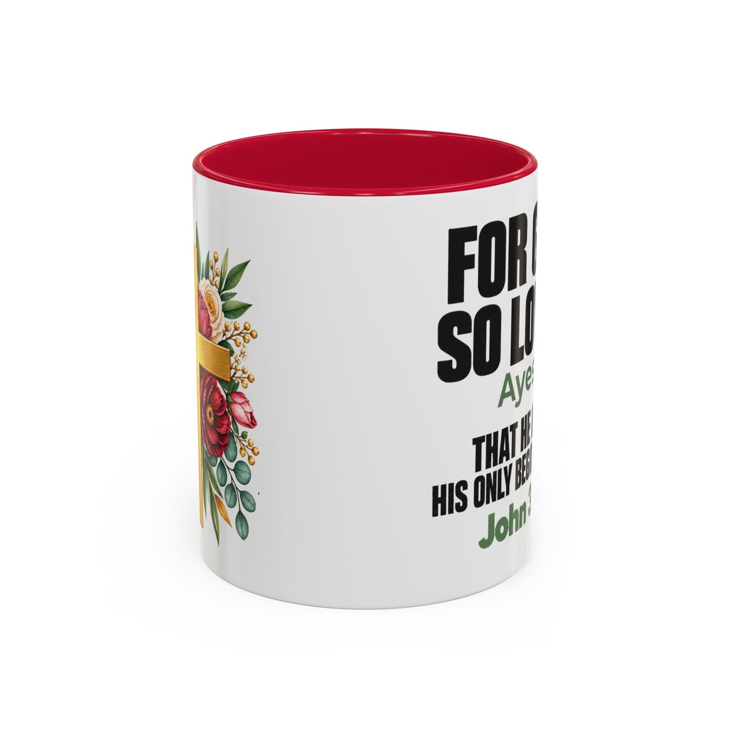 Personalized John 3:16 Christian Mug | For God So Loved Faith Gift (11oz, 15oz)
