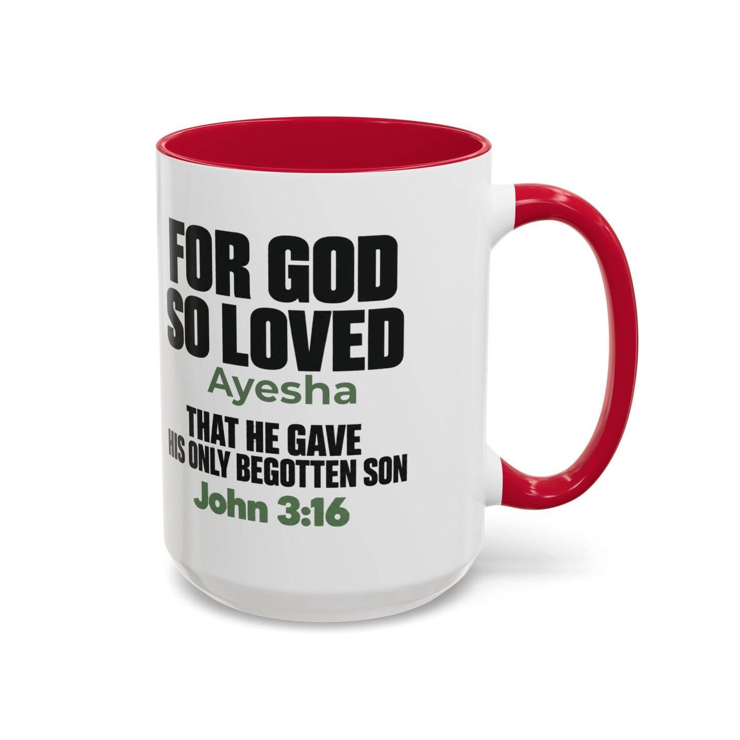 Personalized John 3:16 Christian Mug | For God So Loved Faith Gift (11oz, 15oz)