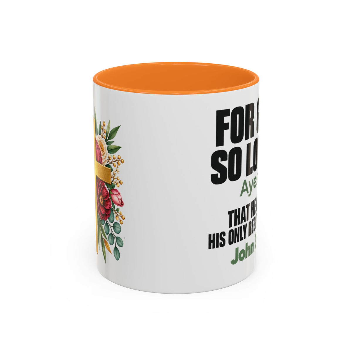 Personalized John 3:16 Christian Mug | For God So Loved Faith Gift (11oz, 15oz)