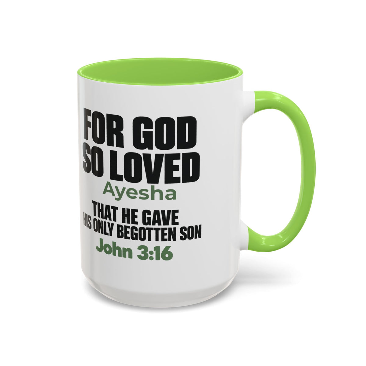 Personalized John 3:16 Christian Mug | For God So Loved Faith Gift (11oz, 15oz)